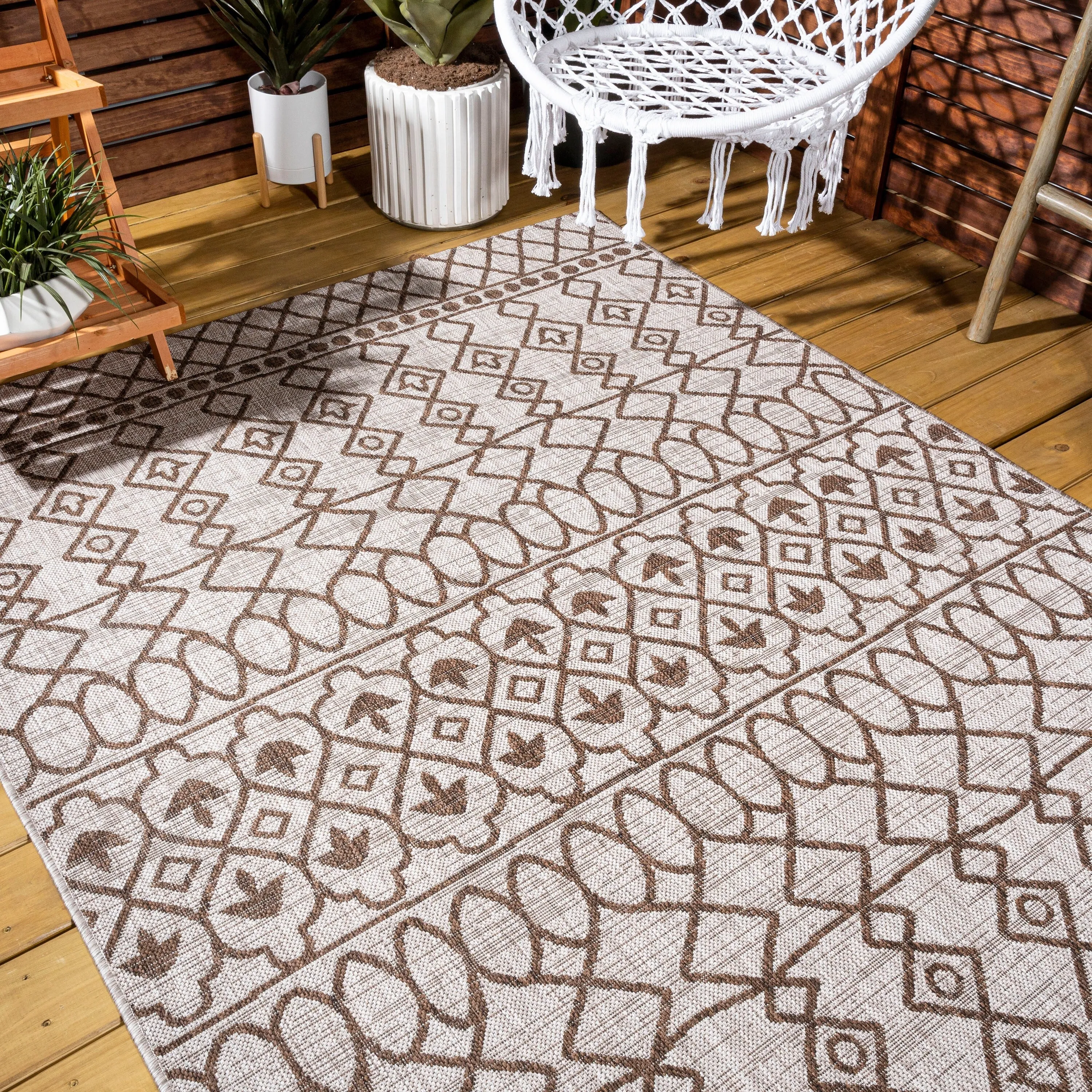 JONATHAN Y Nokat Tribal Bohemian Indoor/Outdoor Area Rug