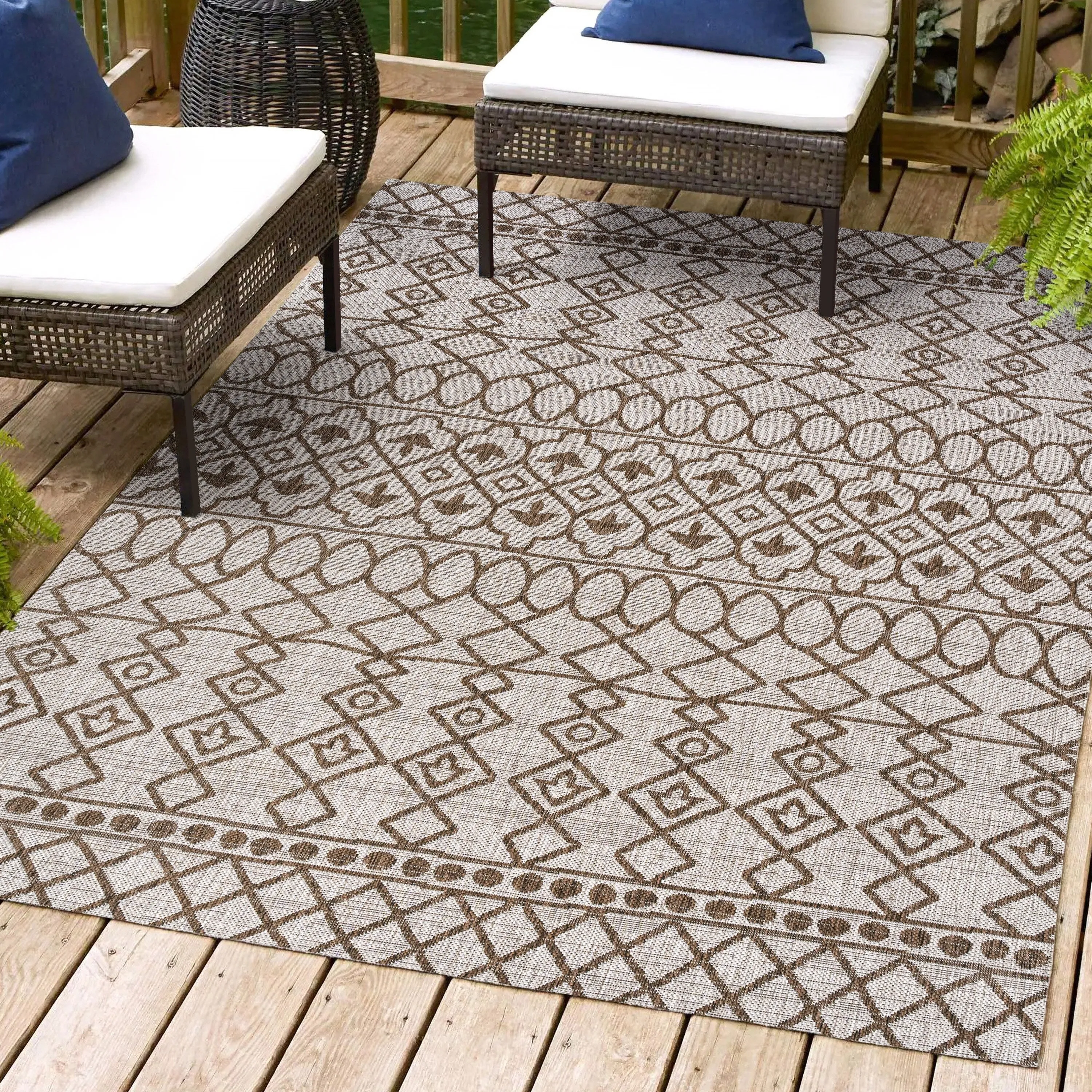 JONATHAN Y Nokat Tribal Bohemian Indoor/Outdoor Area Rug