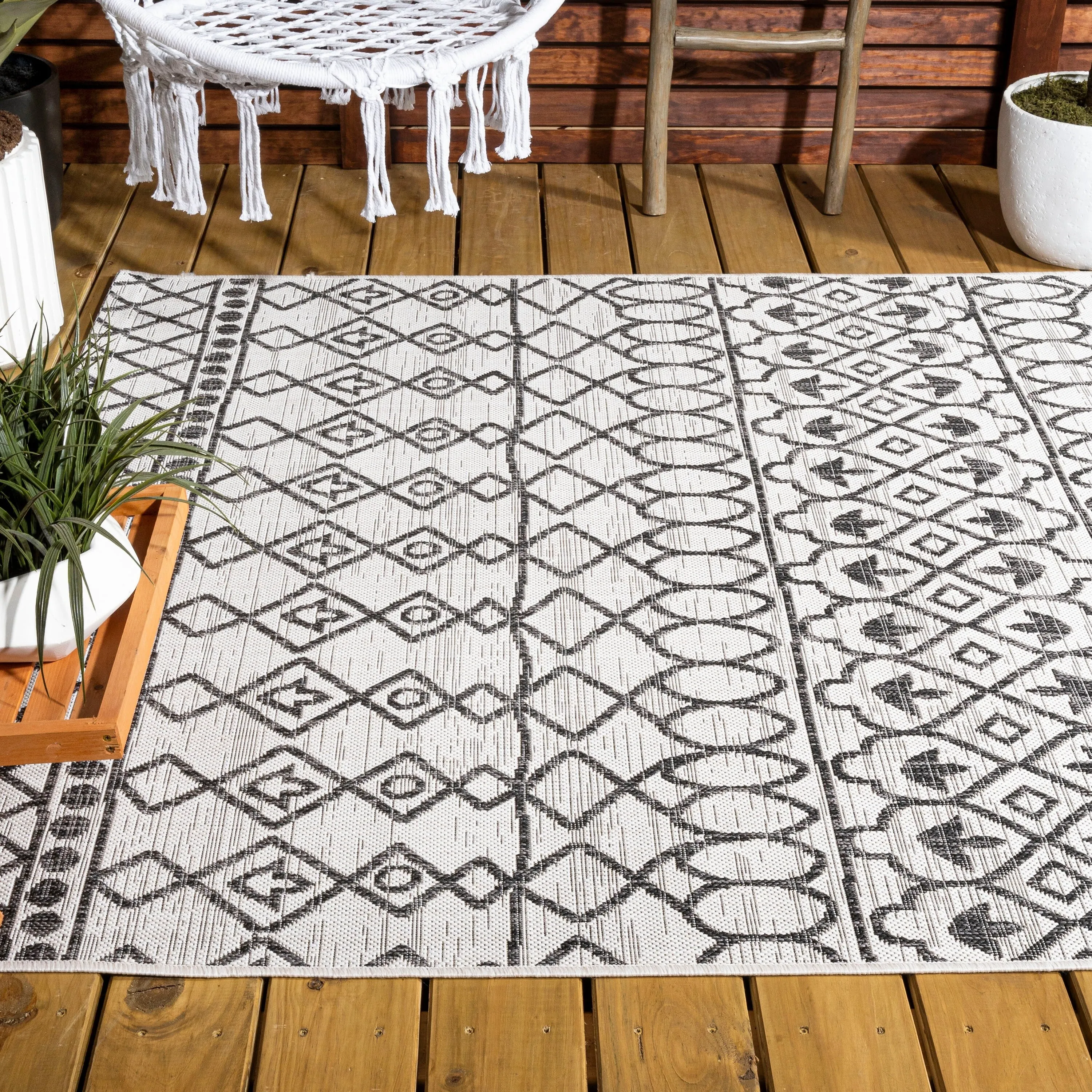 JONATHAN Y Nokat Tribal Bohemian Indoor/Outdoor Area Rug
