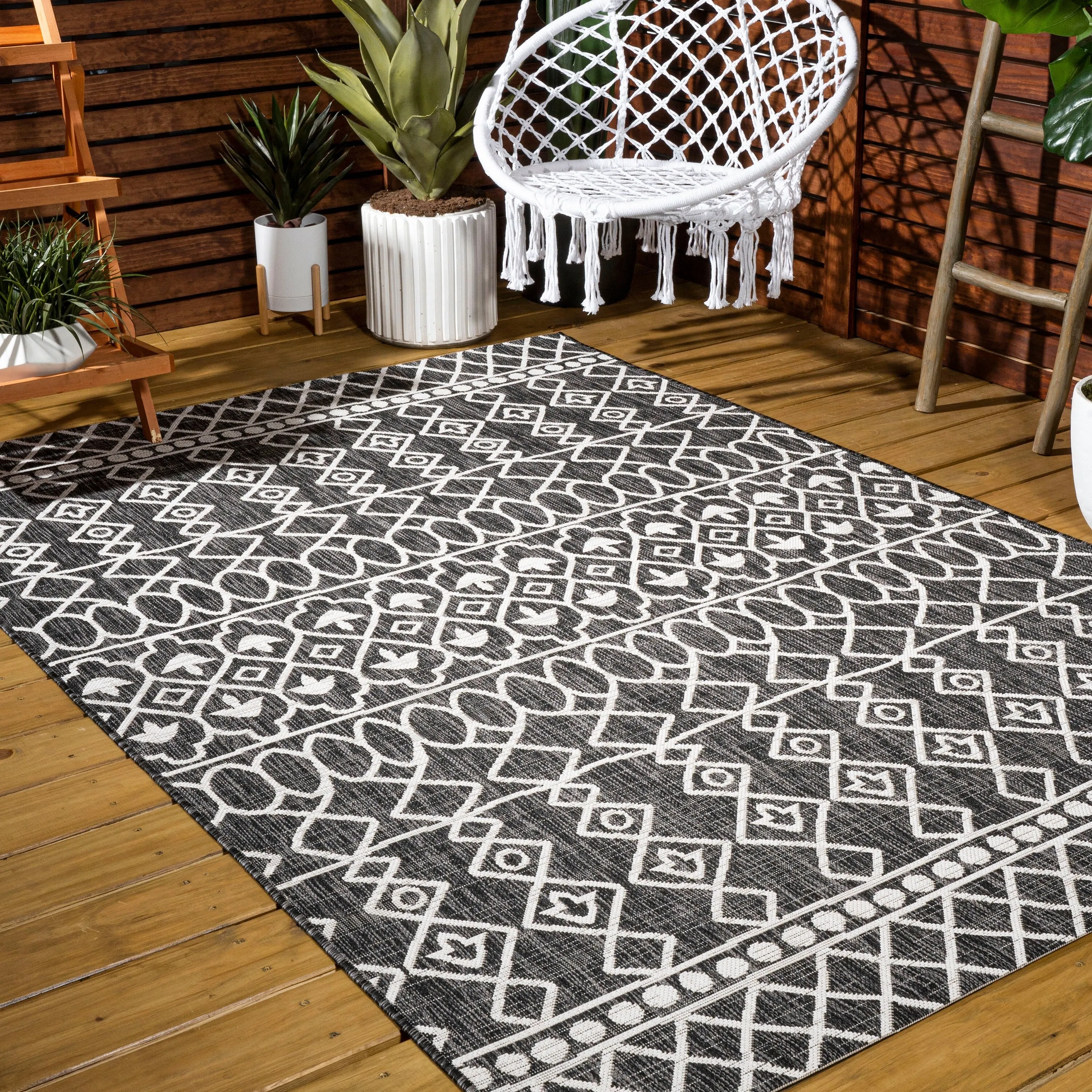 JONATHAN Y Nokat Tribal Bohemian Indoor/Outdoor Area Rug