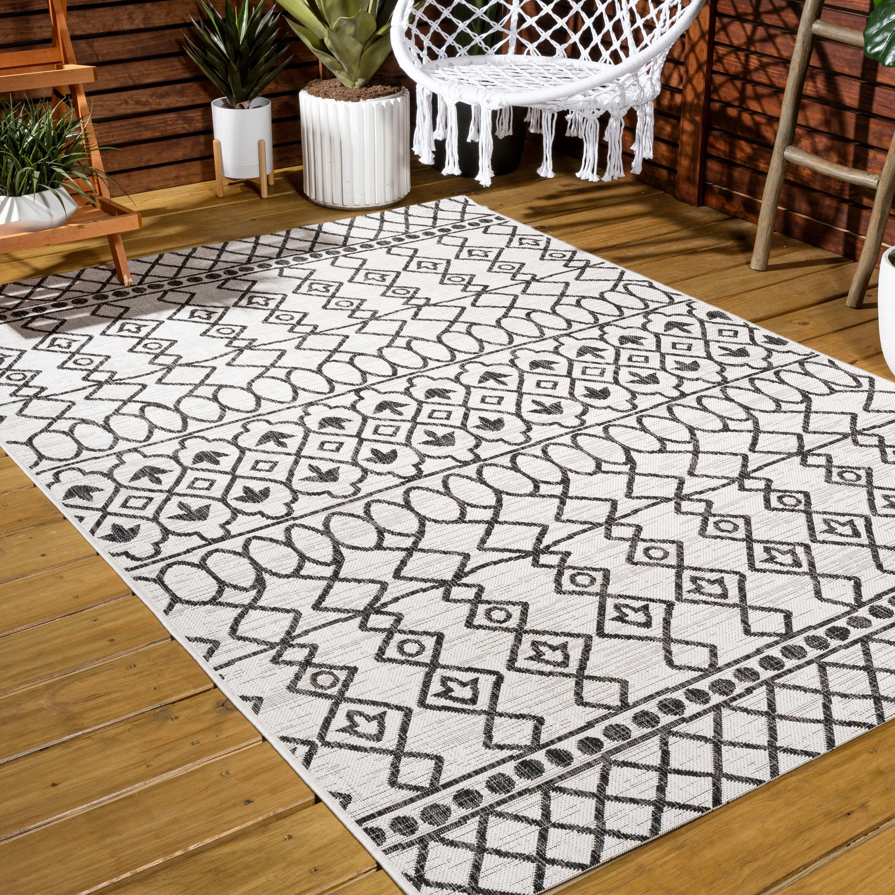 JONATHAN Y Nokat Tribal Bohemian Indoor/Outdoor Area Rug
