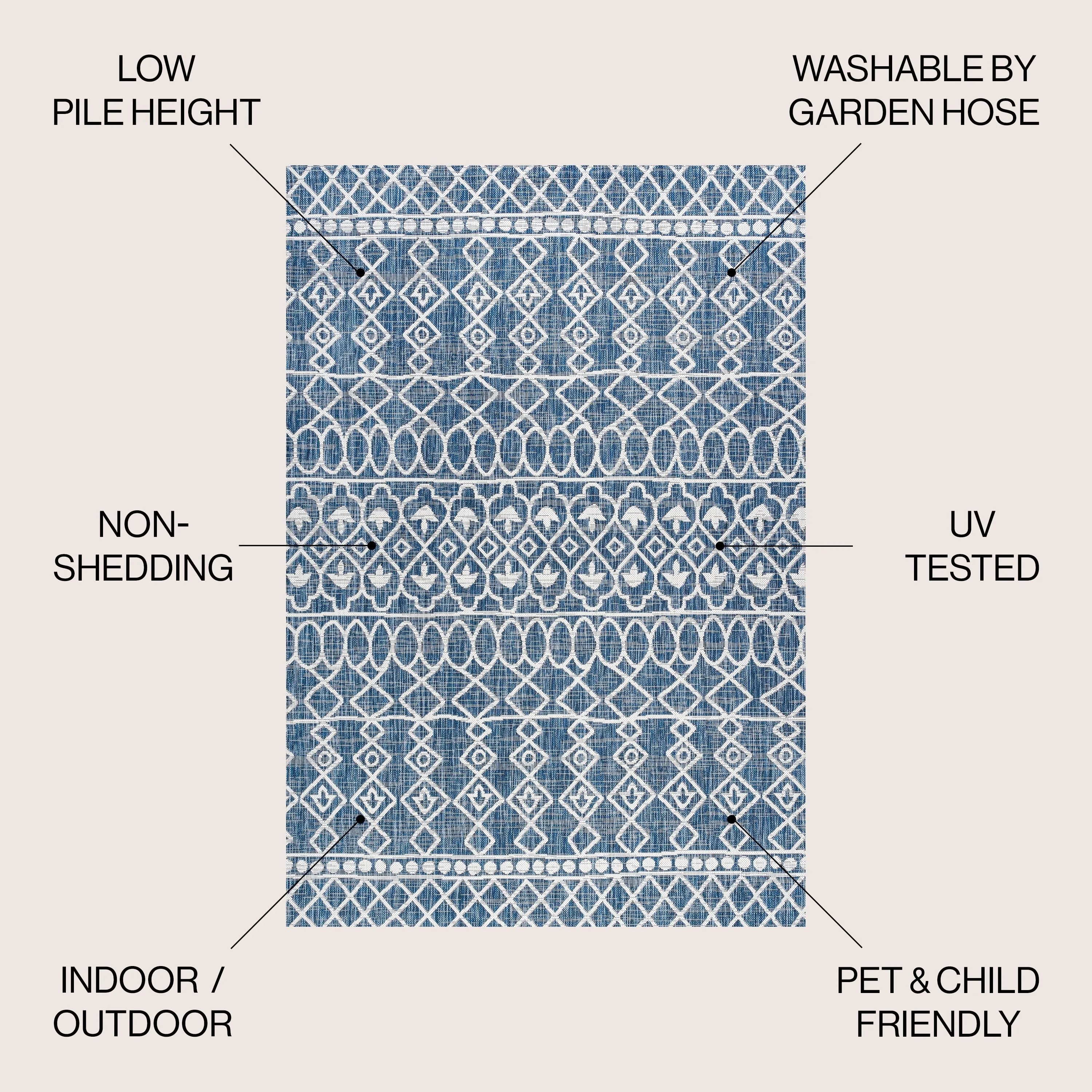 JONATHAN Y Nokat Tribal Bohemian Indoor/Outdoor Area Rug