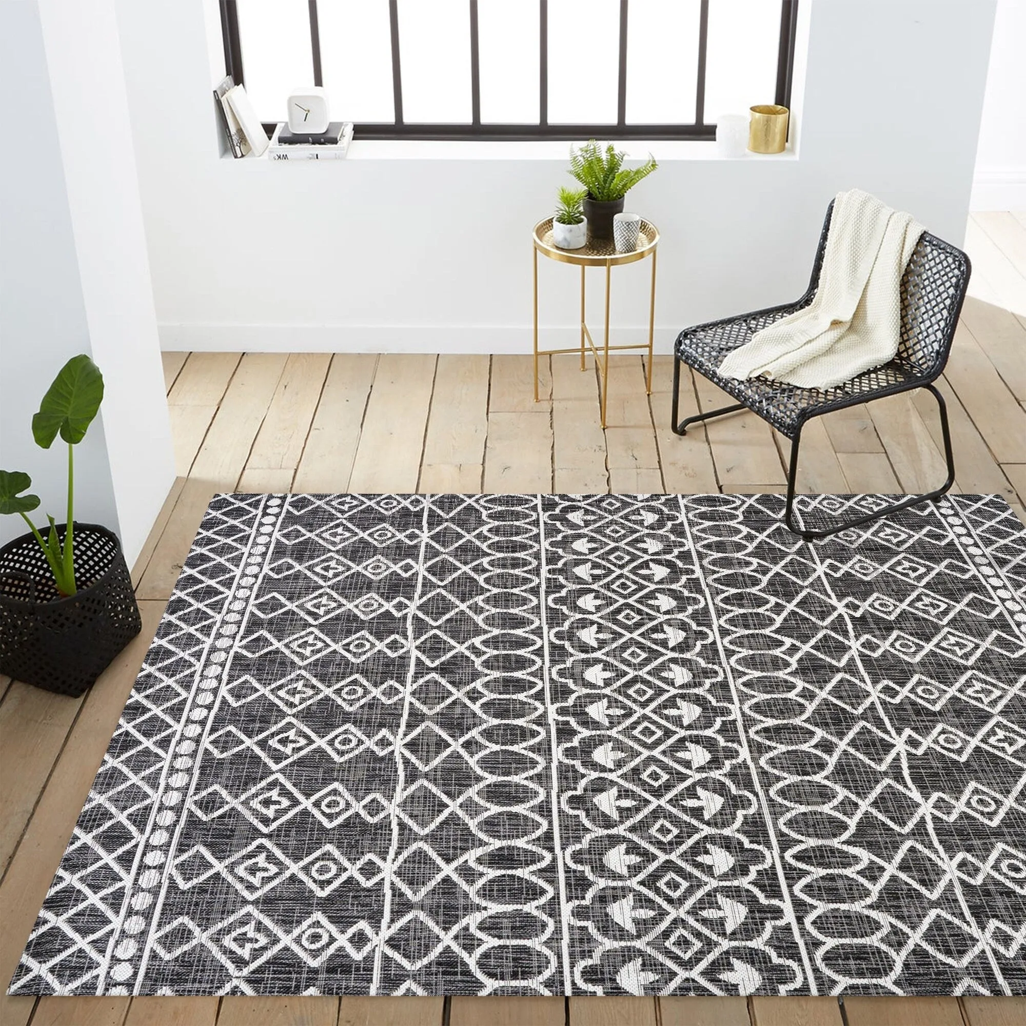 JONATHAN Y Nokat Tribal Bohemian Indoor/Outdoor Area Rug