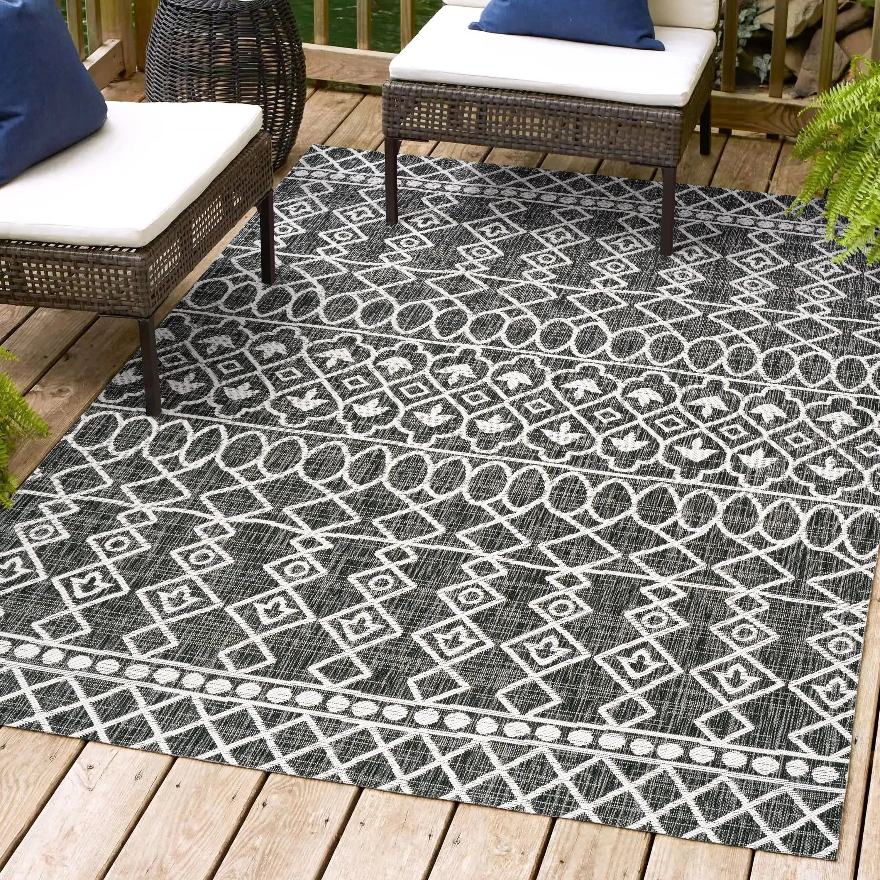 JONATHAN Y Nokat Tribal Bohemian Indoor/Outdoor Area Rug