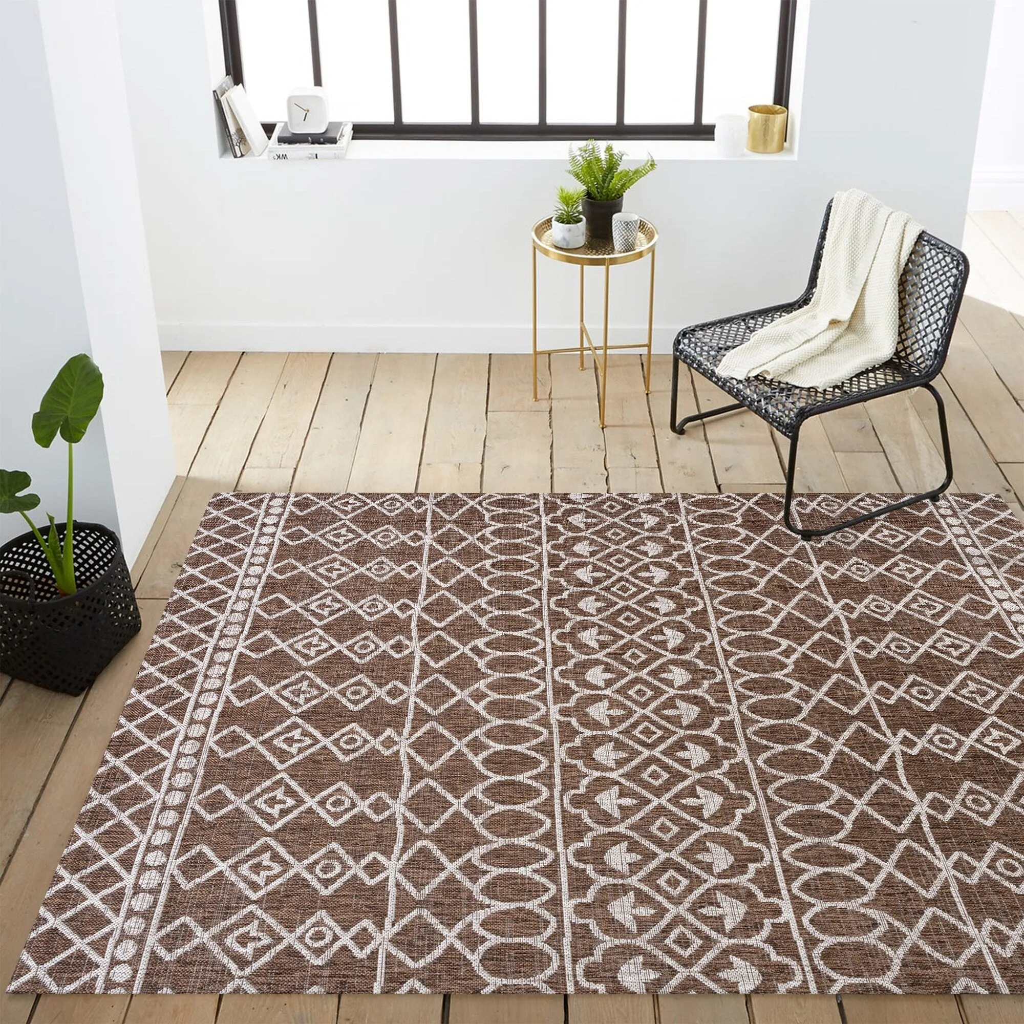 JONATHAN Y Nokat Tribal Bohemian Indoor/Outdoor Area Rug