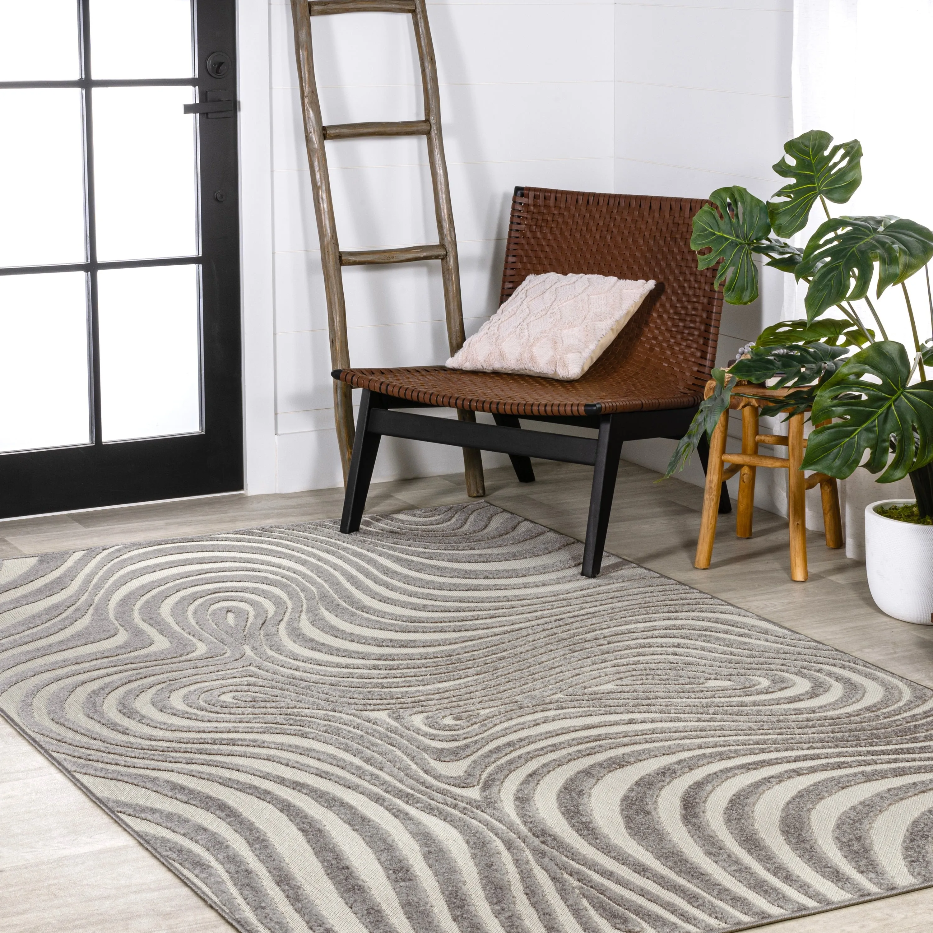JONATHAN Y Nordby Abstract Groovy Striped Area Rug