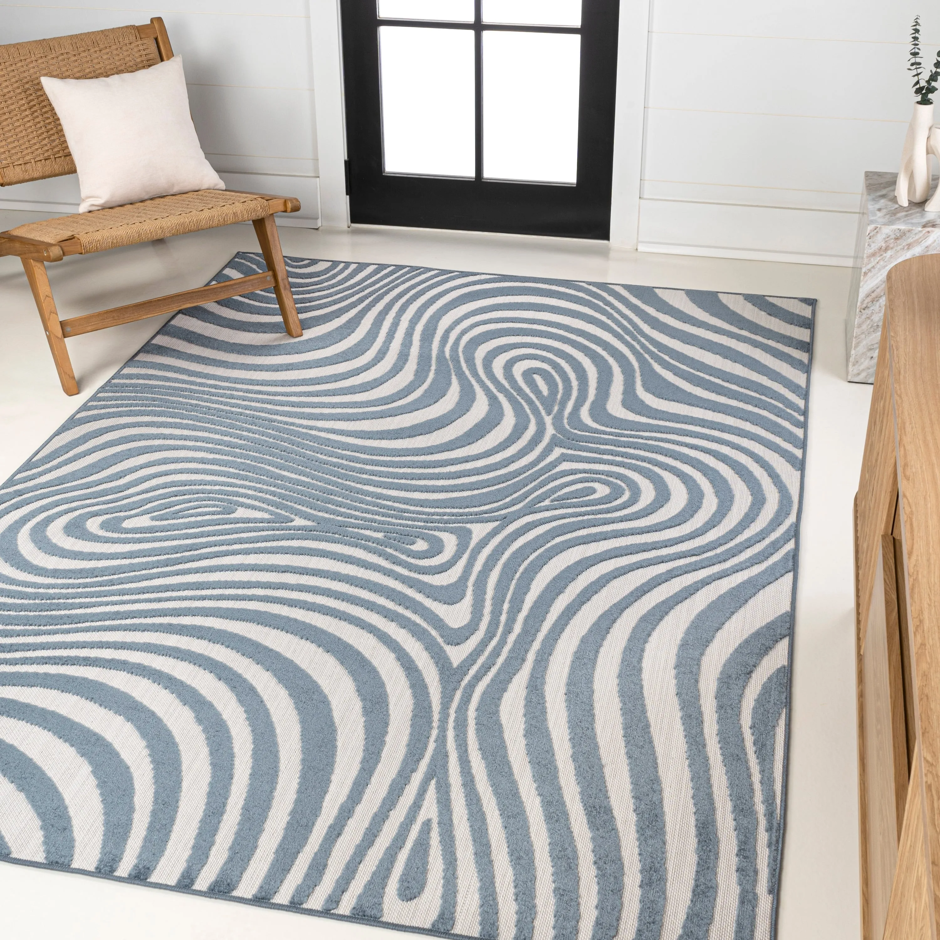 JONATHAN Y Nordby Abstract Groovy Striped Area Rug