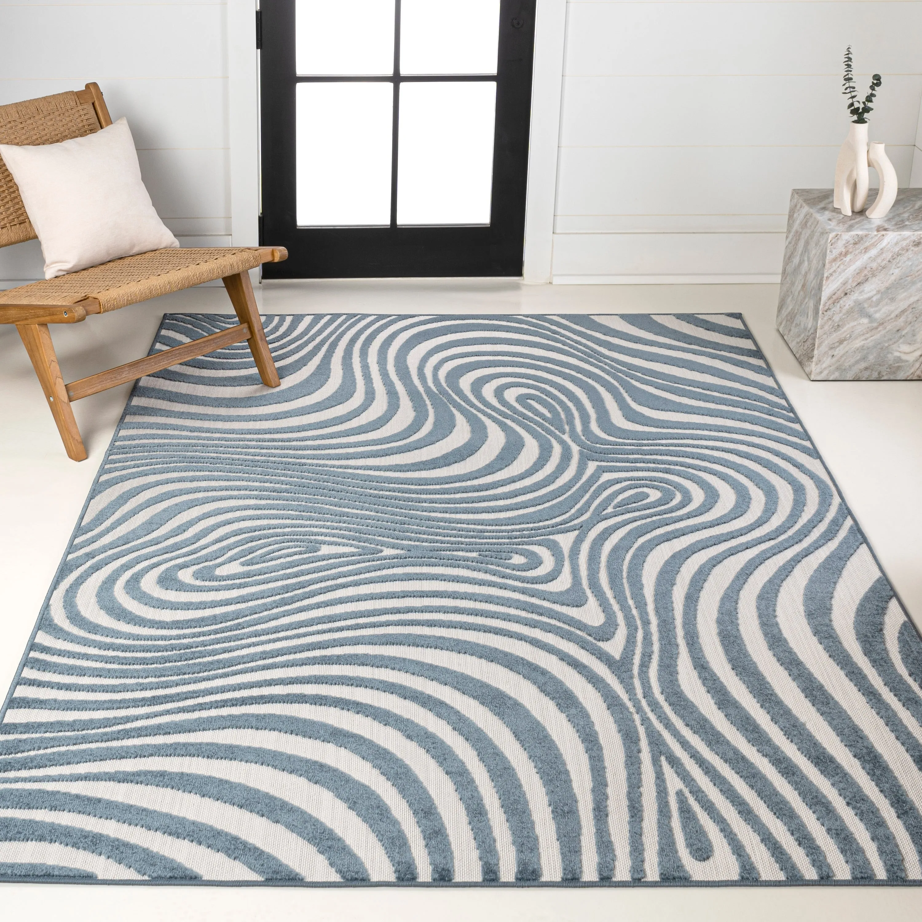 JONATHAN Y Nordby Abstract Groovy Striped Area Rug