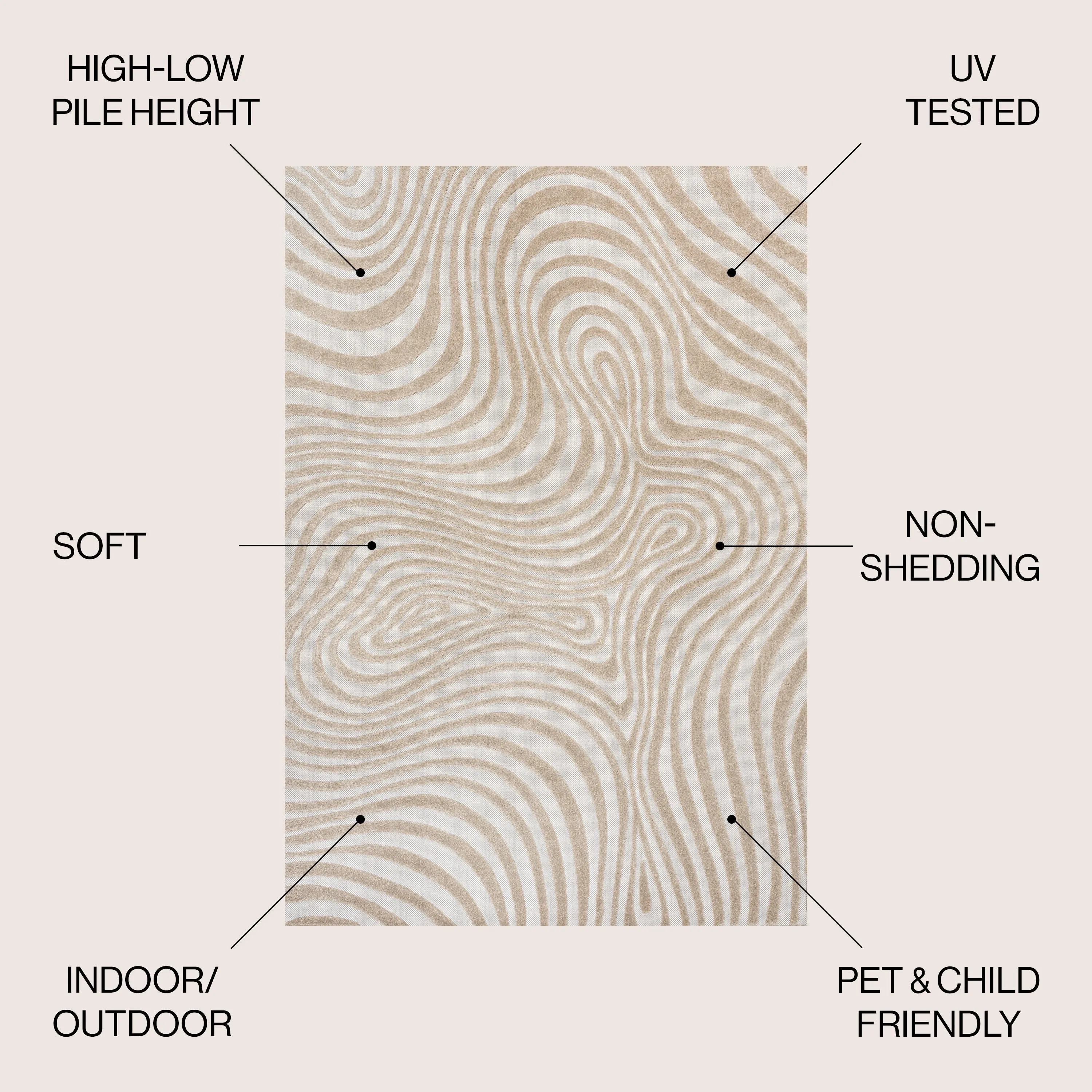 JONATHAN Y Nordby Abstract Groovy Striped Area Rug