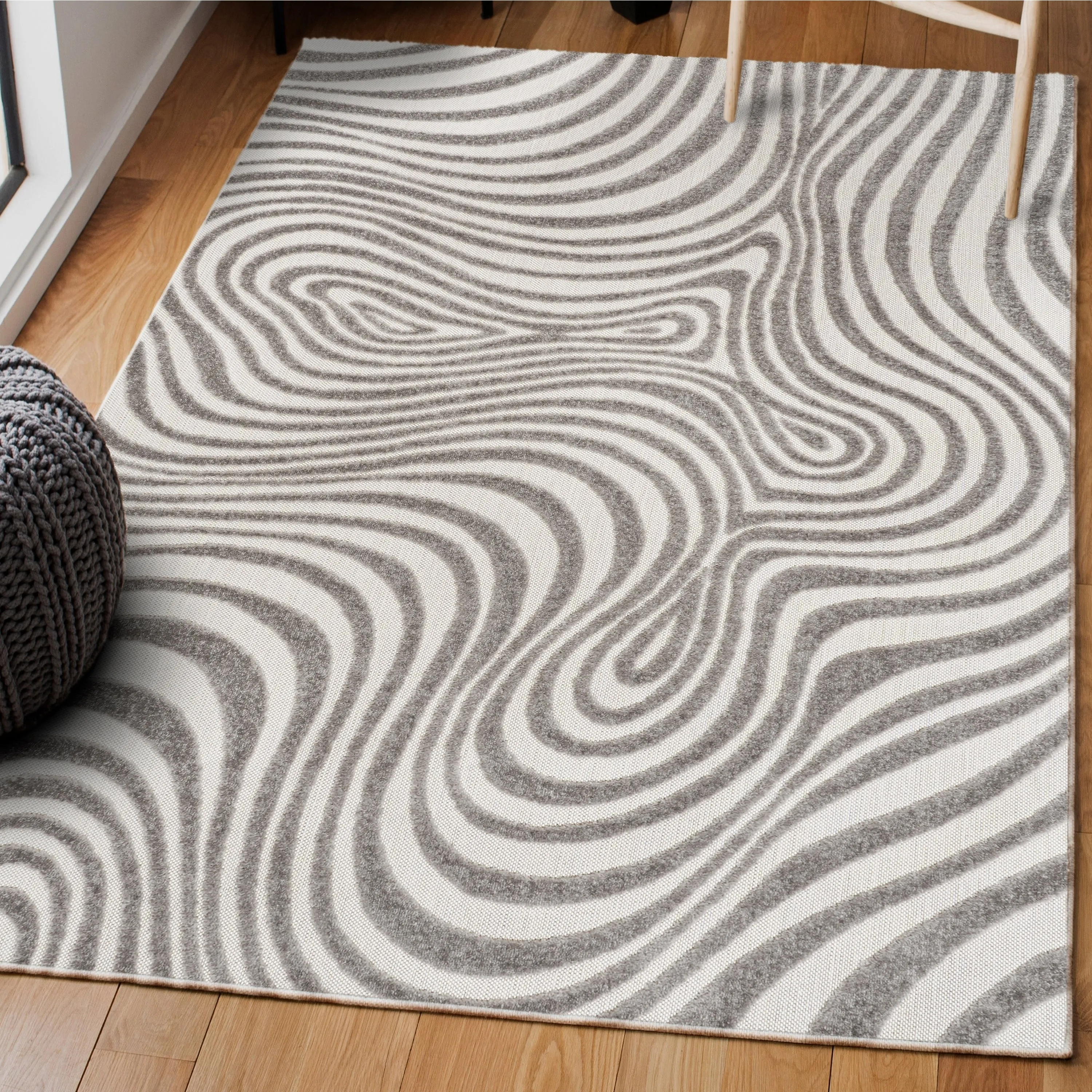 JONATHAN Y Nordby Abstract Groovy Striped Area Rug