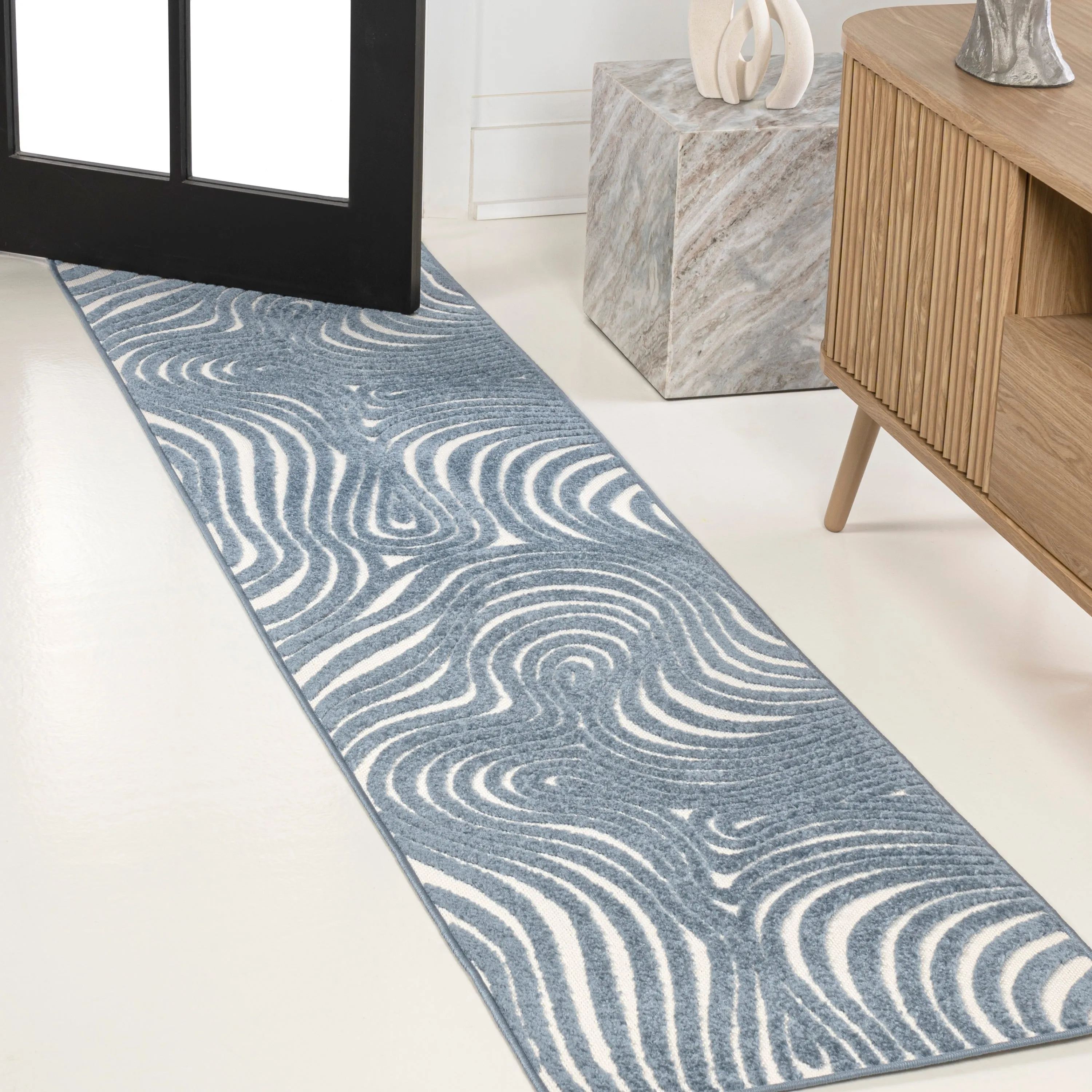 JONATHAN Y Nordby Abstract Groovy Striped Area Rug
