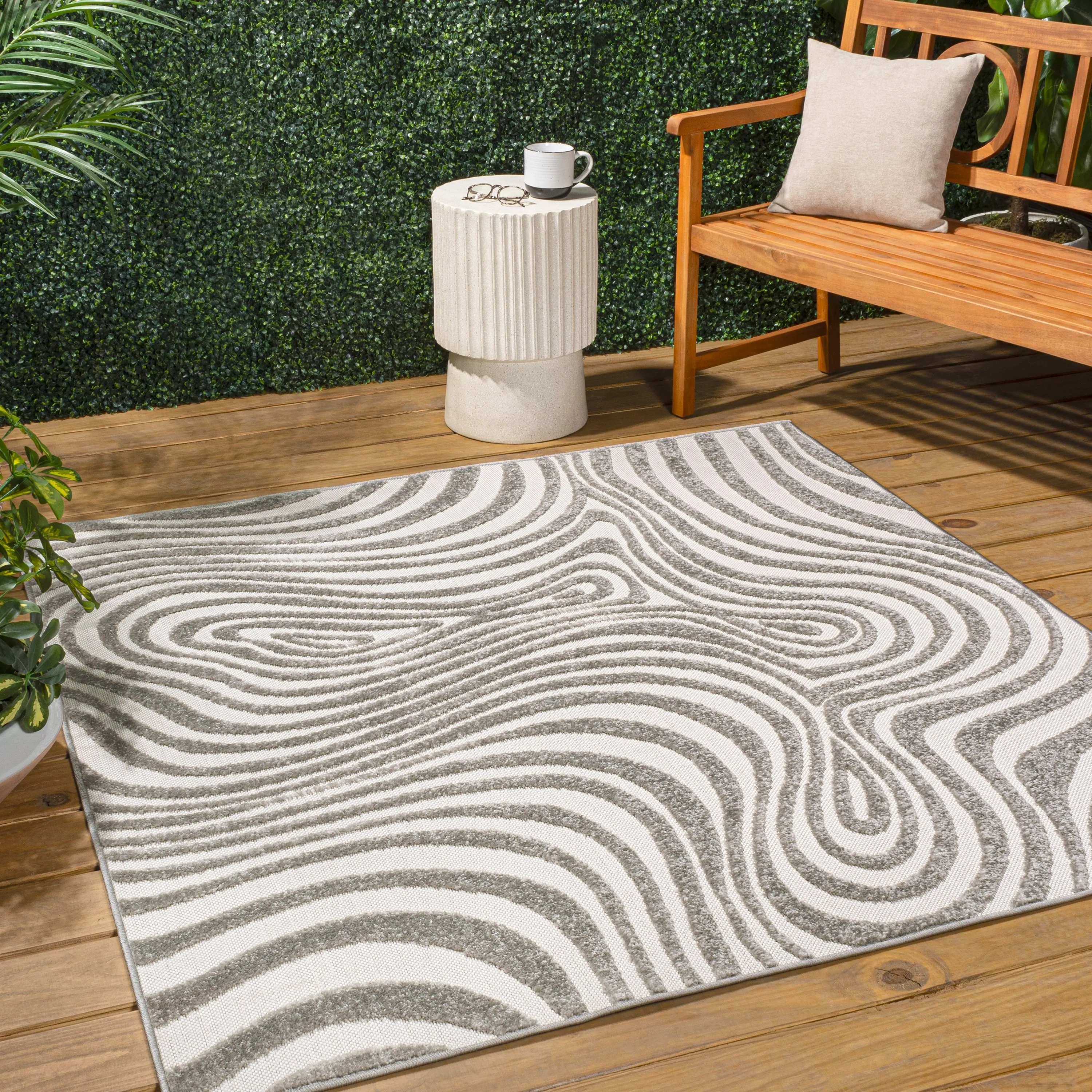 JONATHAN Y Nordby Abstract Groovy Striped Area Rug