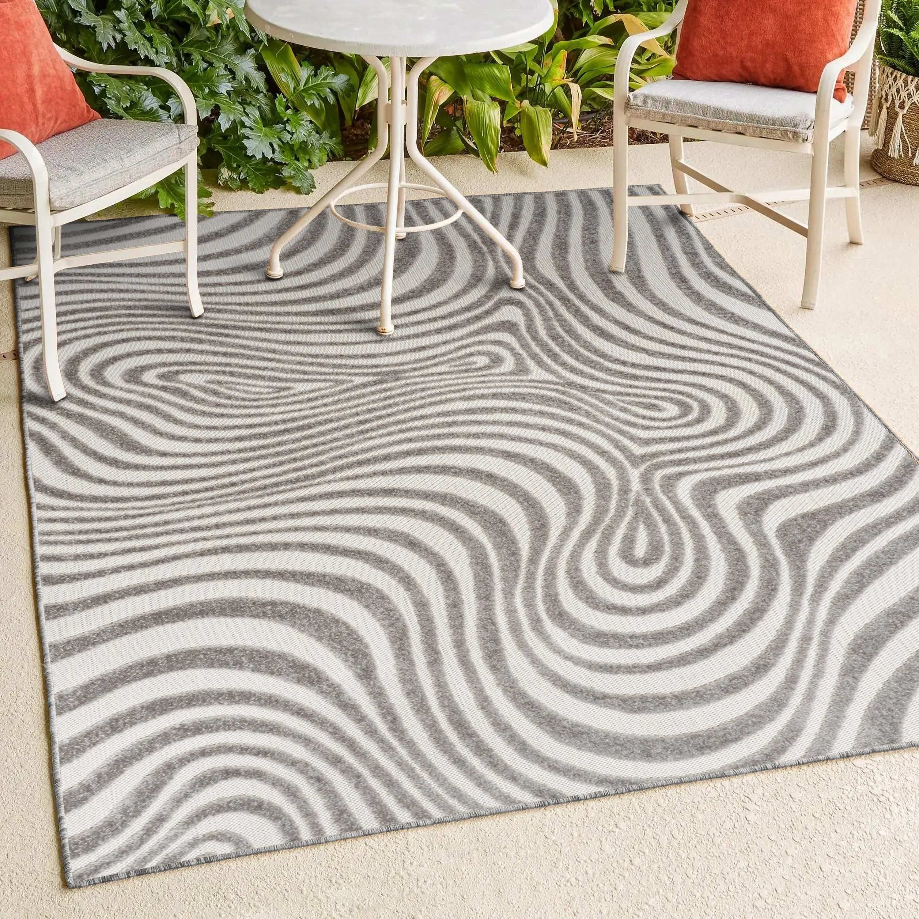 JONATHAN Y Nordby Abstract Groovy Striped Area Rug