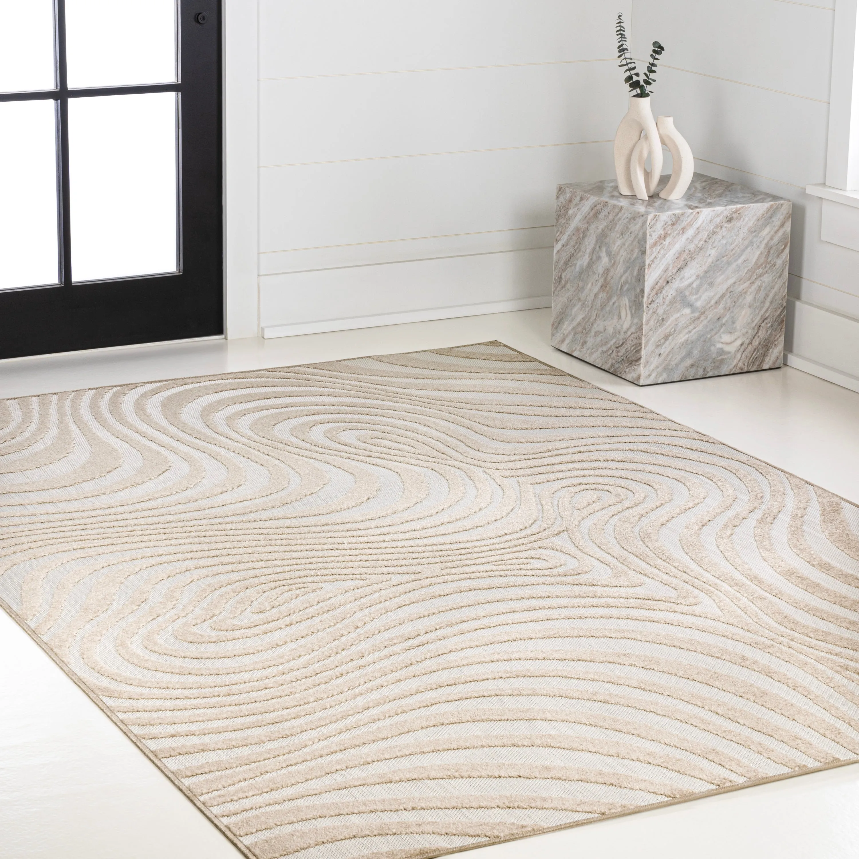 JONATHAN Y Nordby Abstract Groovy Striped Area Rug