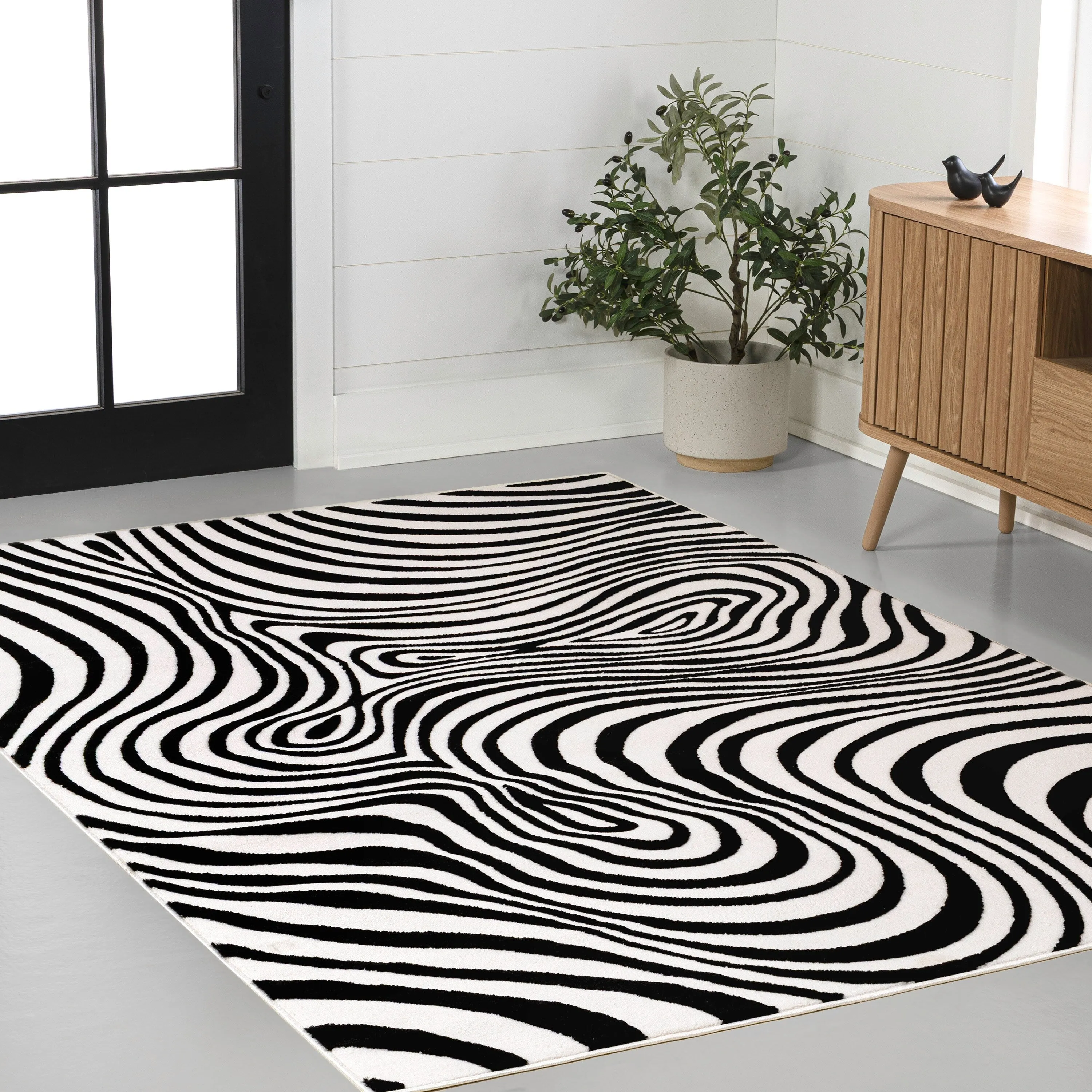 JONATHAN Y Nordby Abstract Groovy Striped Area Rug