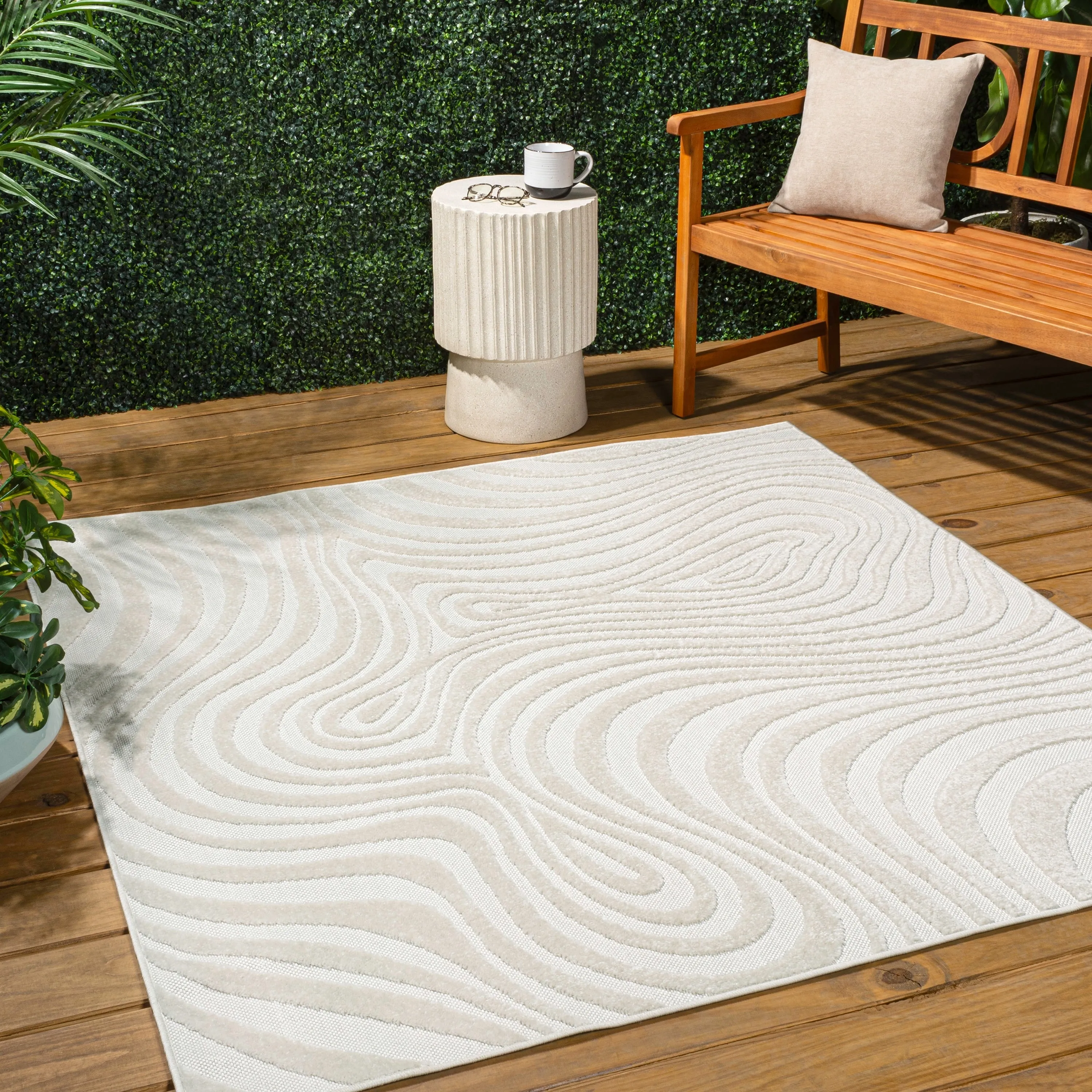 JONATHAN Y Nordby Abstract Groovy Striped Area Rug