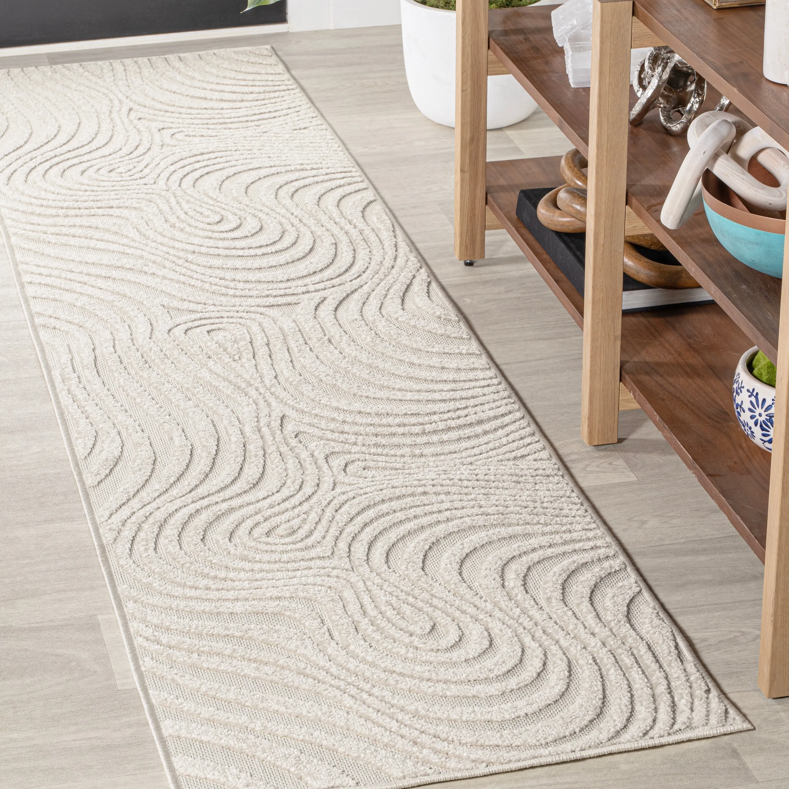 JONATHAN Y Nordby Abstract Groovy Striped Area Rug