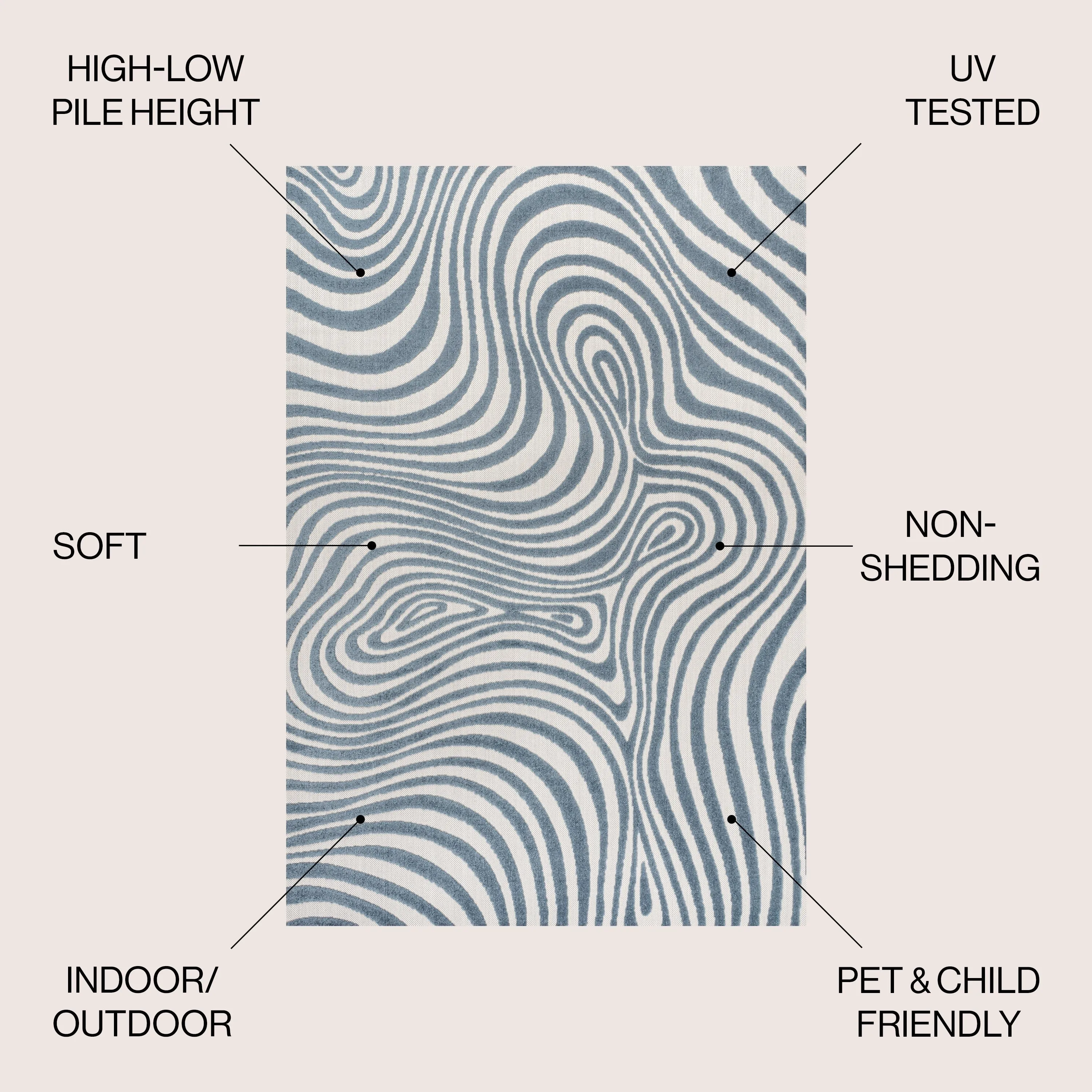 JONATHAN Y Nordby Abstract Groovy Striped Area Rug