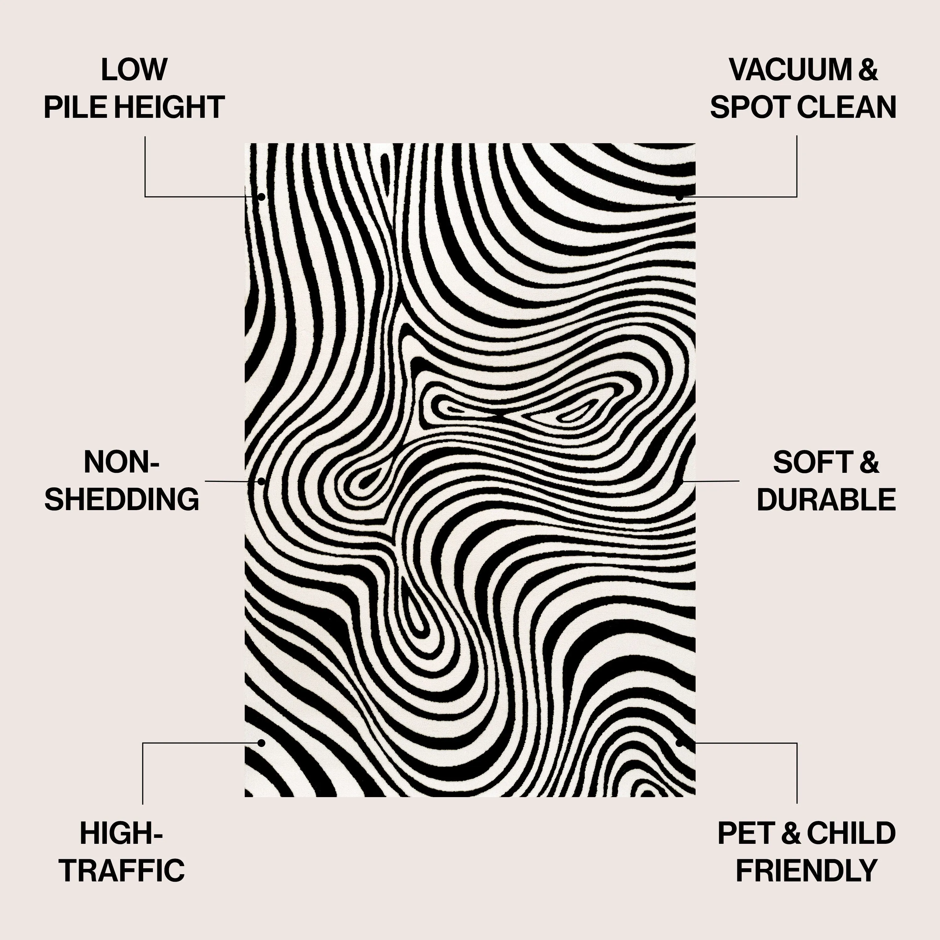 JONATHAN Y Nordby Abstract Groovy Striped Area Rug