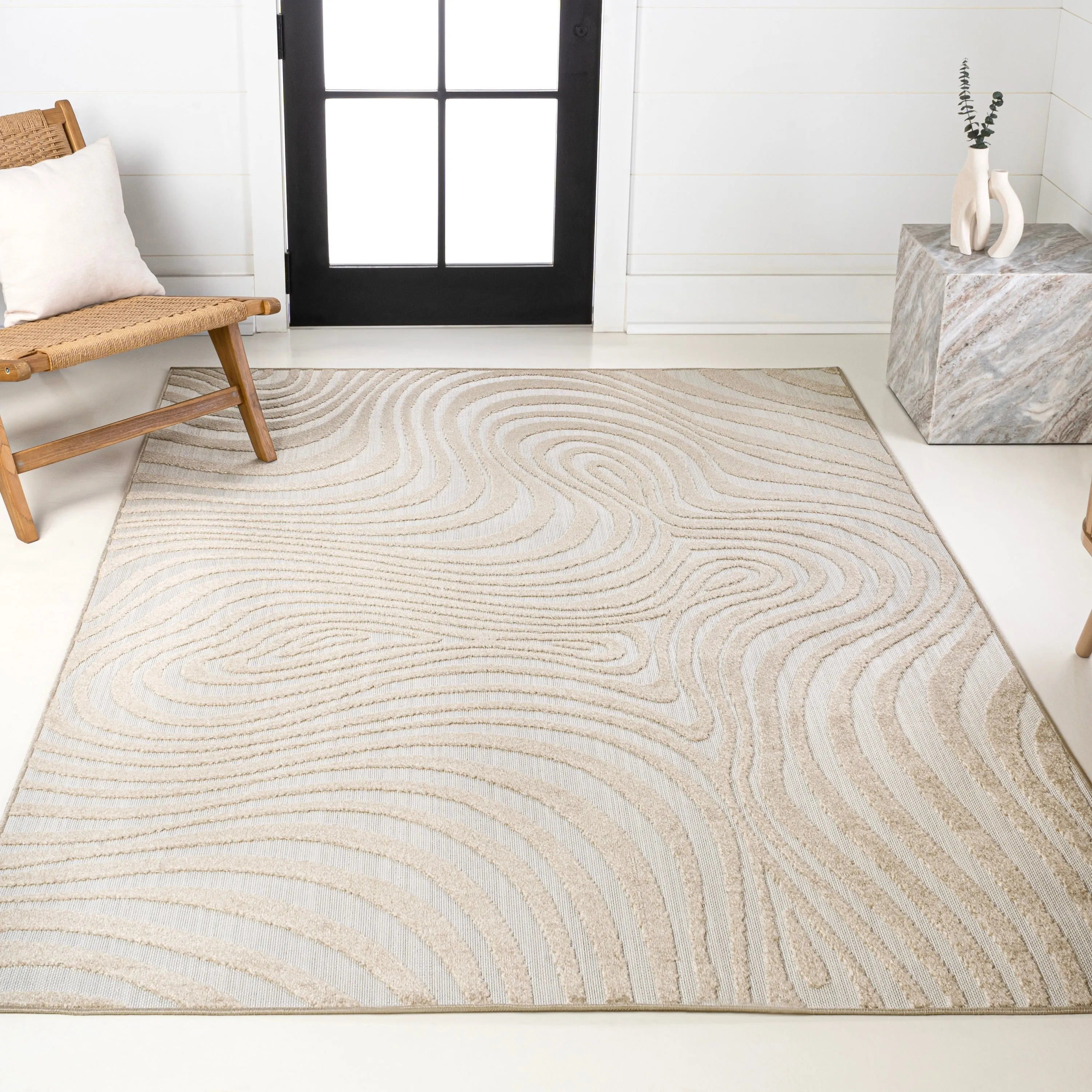 JONATHAN Y Nordby Abstract Groovy Striped Area Rug