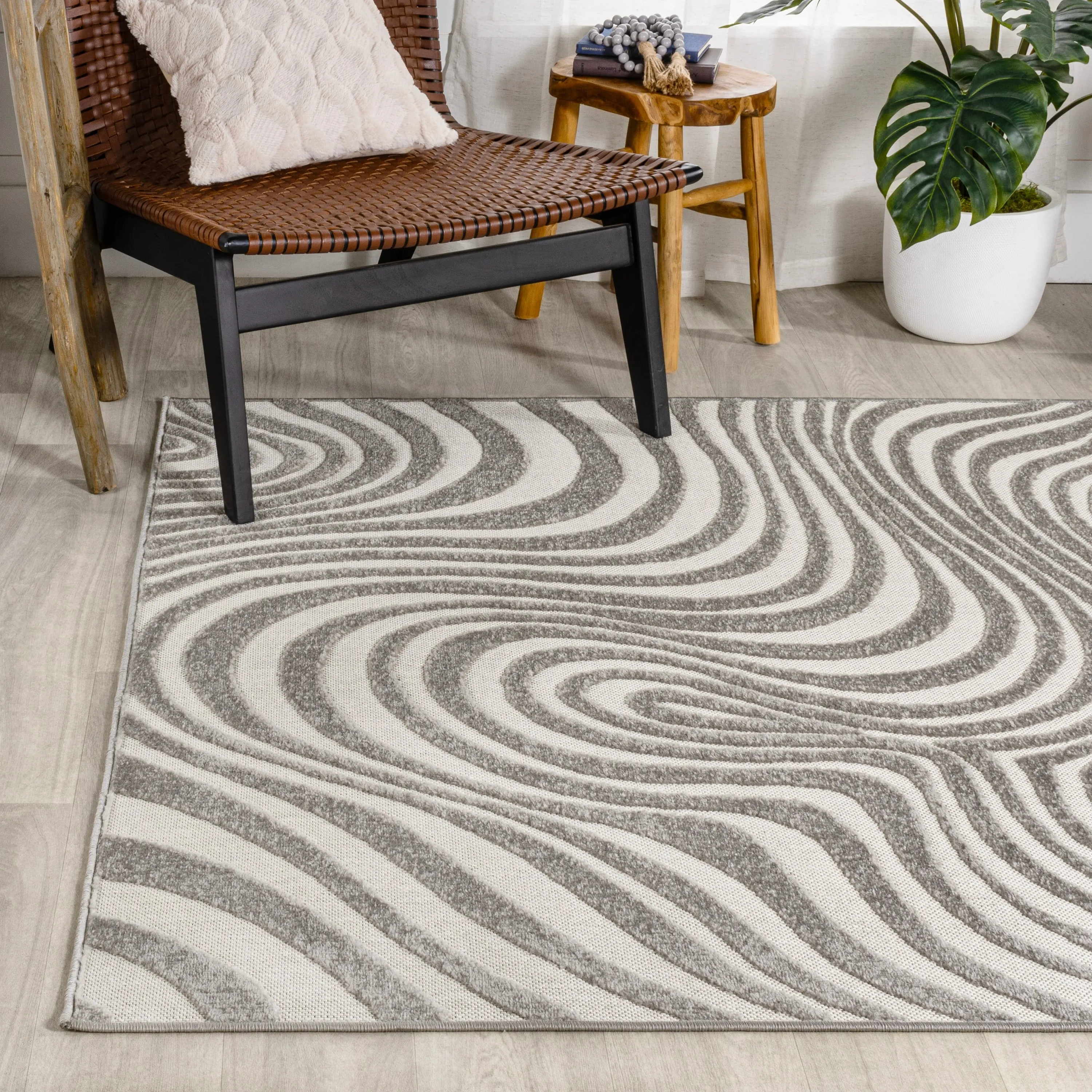 JONATHAN Y Nordby Abstract Groovy Striped Area Rug