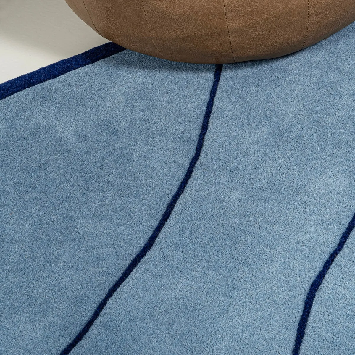 JONATHAN Y Retro Coastal Geometric Border Handwoven Wool Area Rug