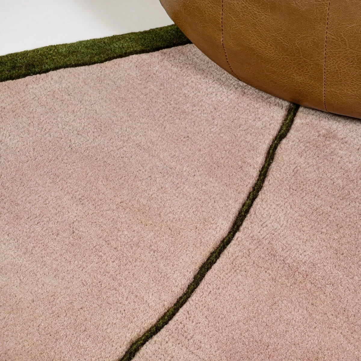 JONATHAN Y Retro Coastal Geometric Border Handwoven Wool Area Rug