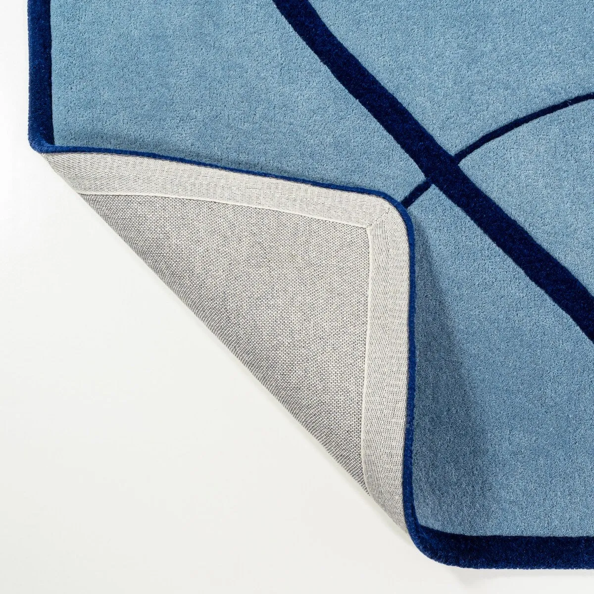 JONATHAN Y Retro Coastal Geometric Border Handwoven Wool Area Rug