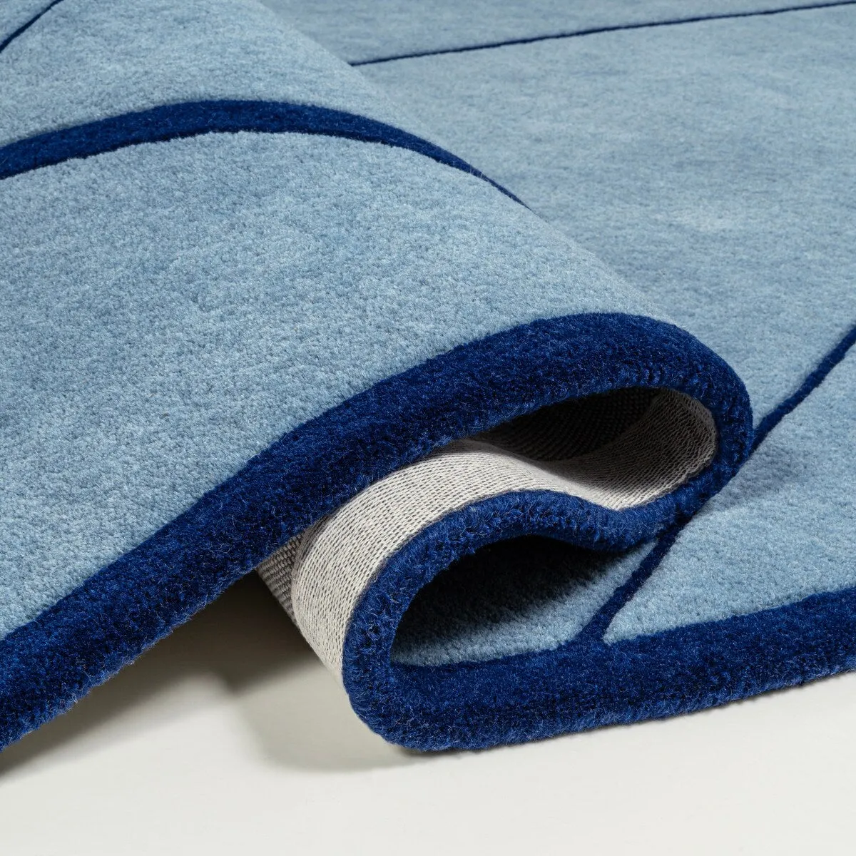 JONATHAN Y Retro Coastal Geometric Border Handwoven Wool Area Rug
