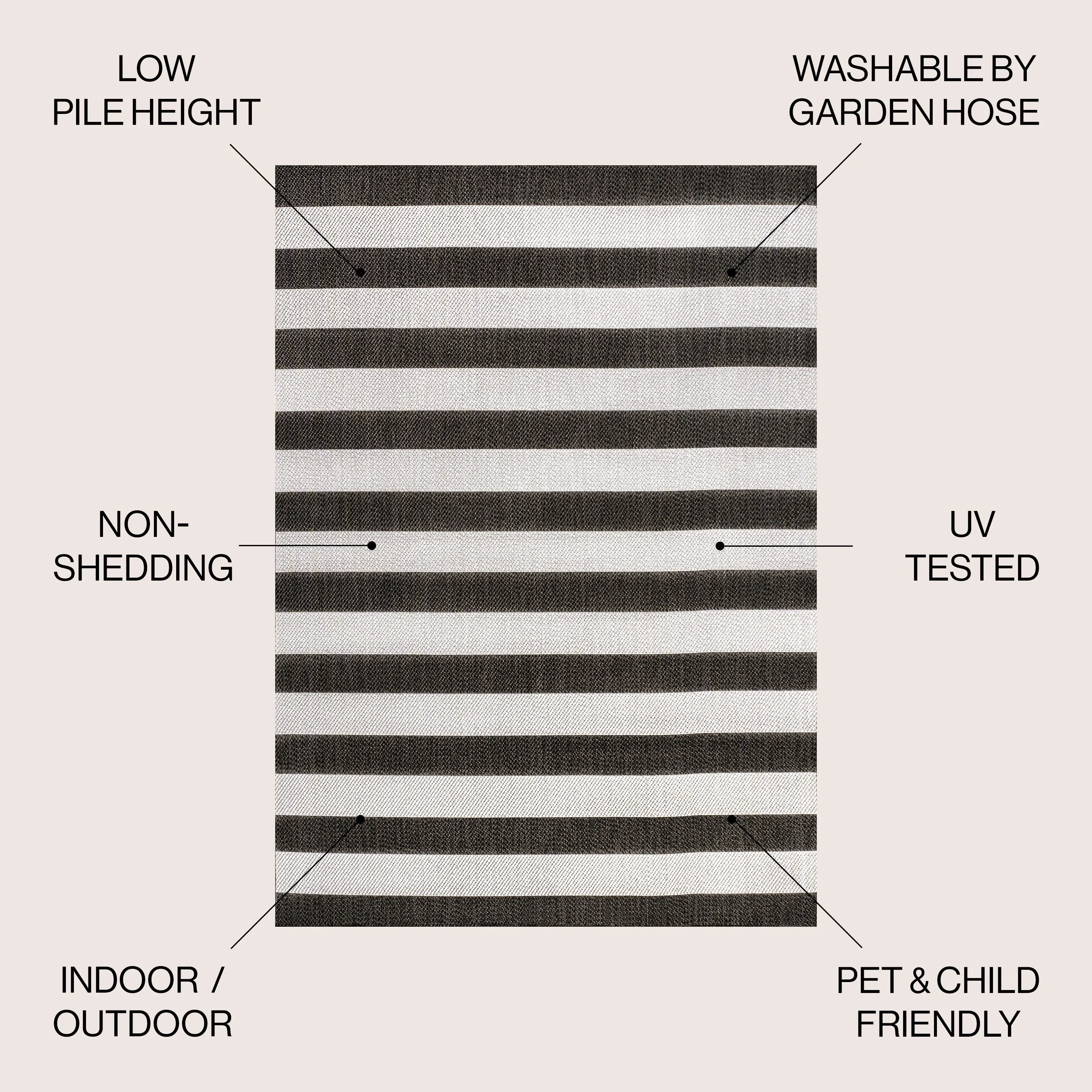 JONATHAN Y Vinales Two-Tone Wide Stripe Indoor/Outdoor Area Rug