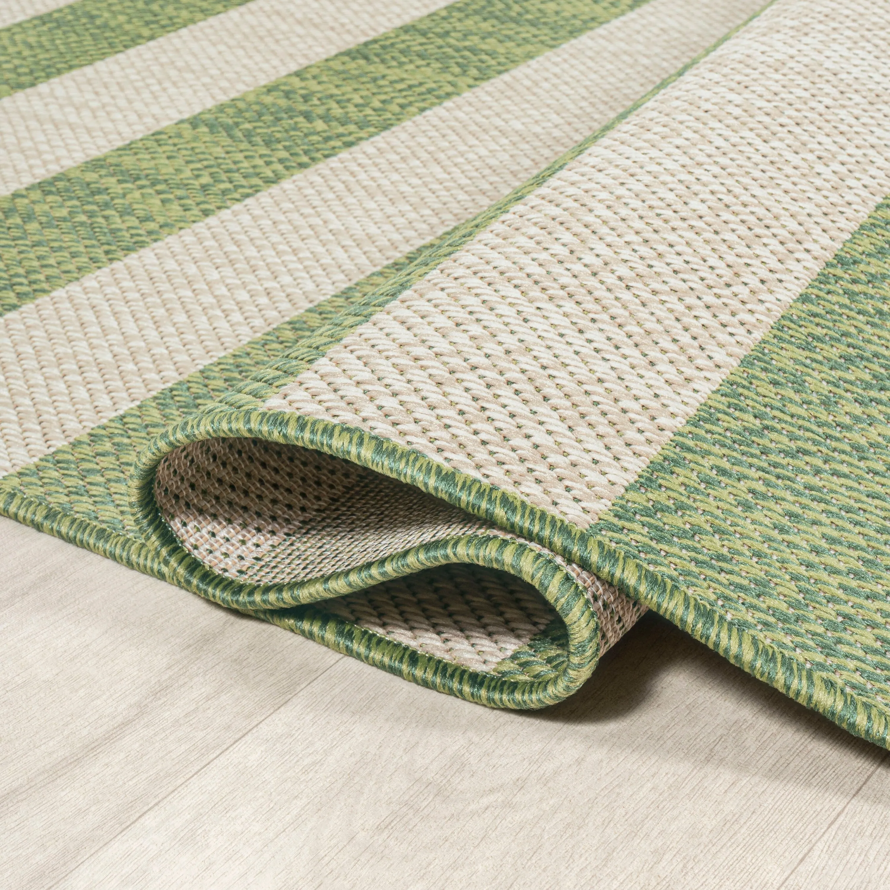 JONATHAN Y Vinales Two-Tone Wide Stripe Indoor/Outdoor Area Rug