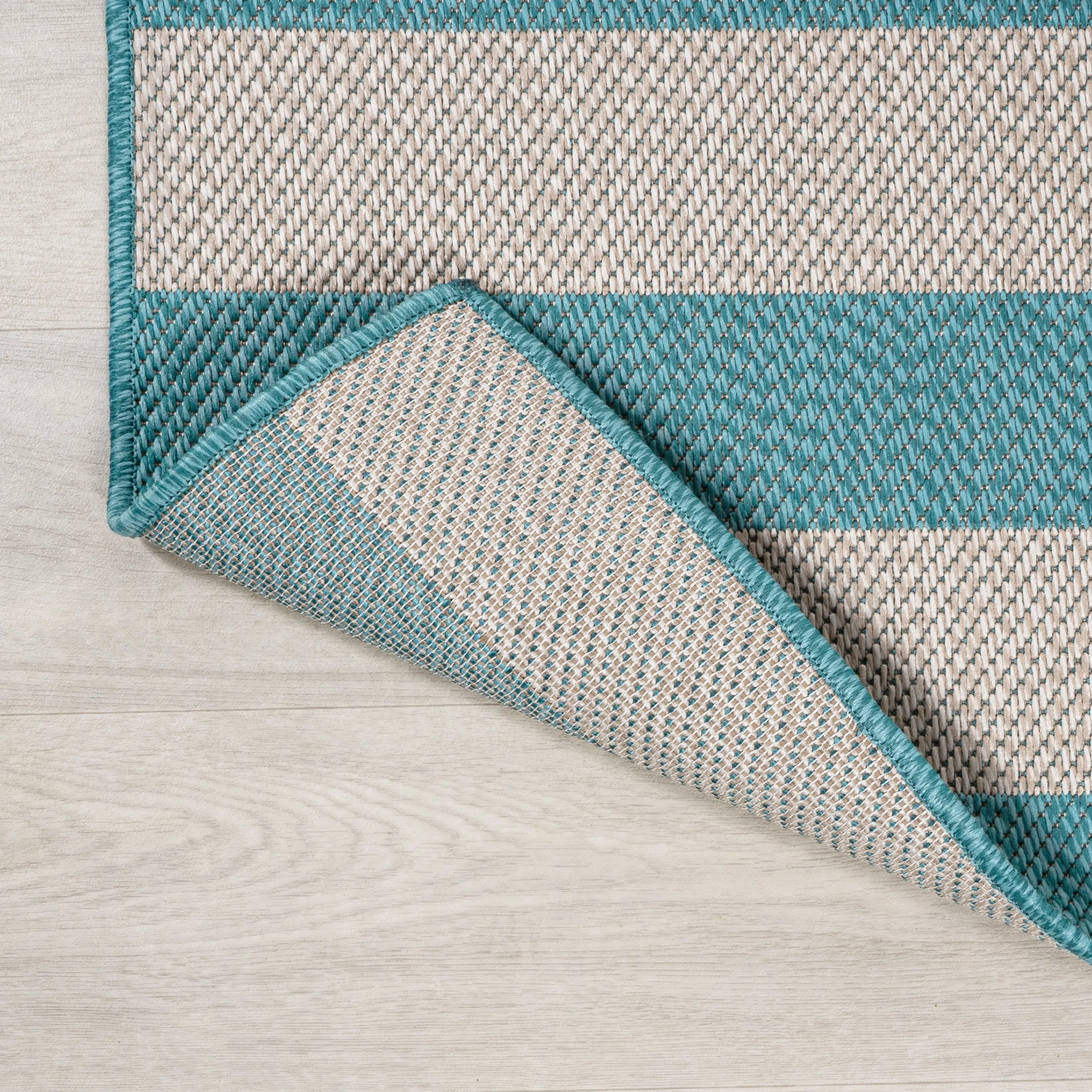 JONATHAN Y Vinales Two-Tone Wide Stripe Indoor/Outdoor Area Rug