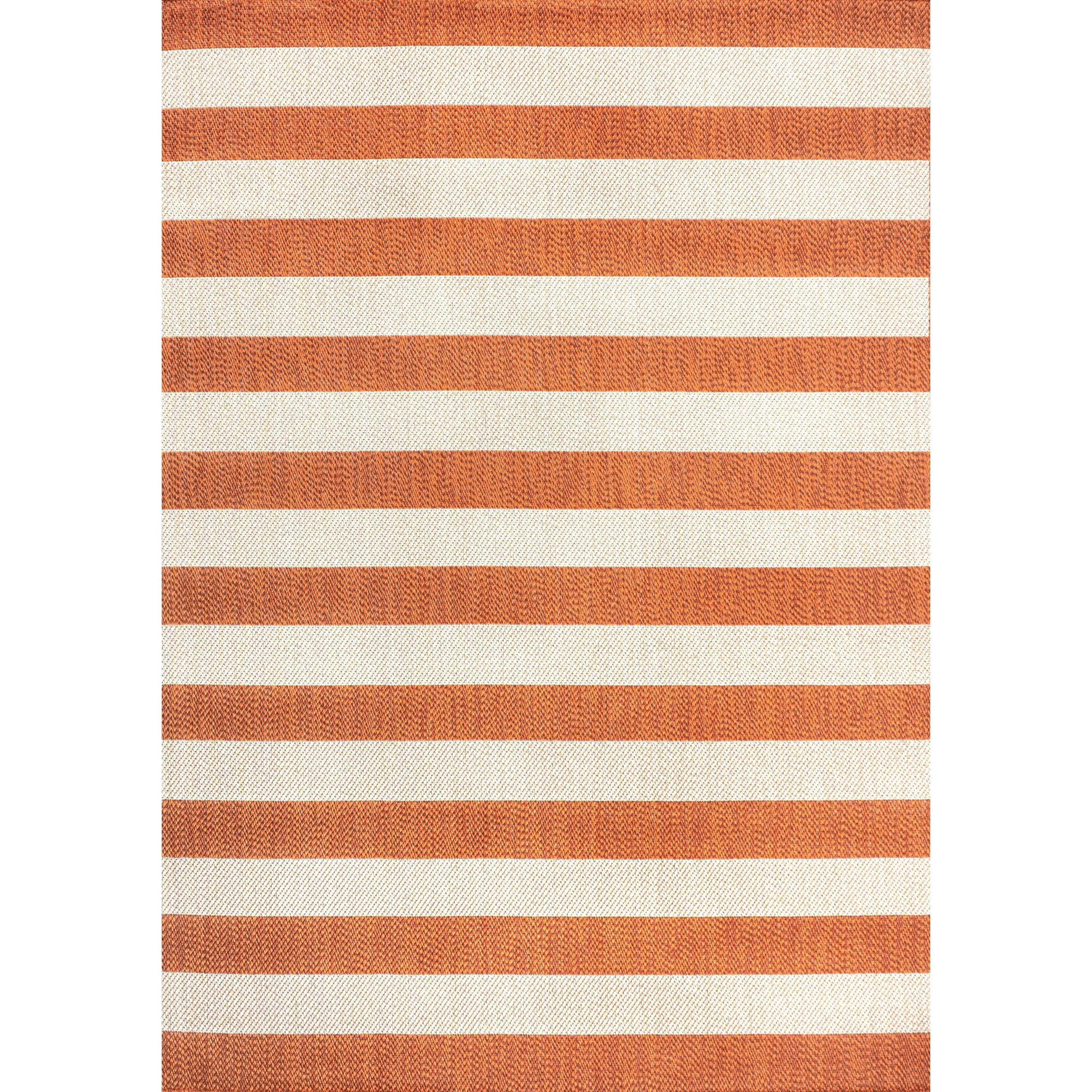 JONATHAN Y Vinales Two-Tone Wide Stripe Indoor/Outdoor Area Rug
