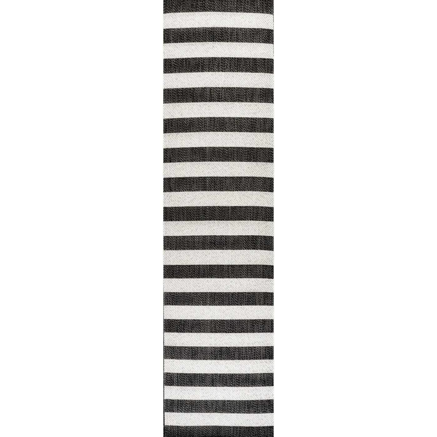 JONATHAN Y Vinales Two-Tone Wide Stripe Indoor/Outdoor Area Rug