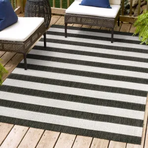 JONATHAN Y Vinales Two-Tone Wide Stripe Indoor/Outdoor Area Rug