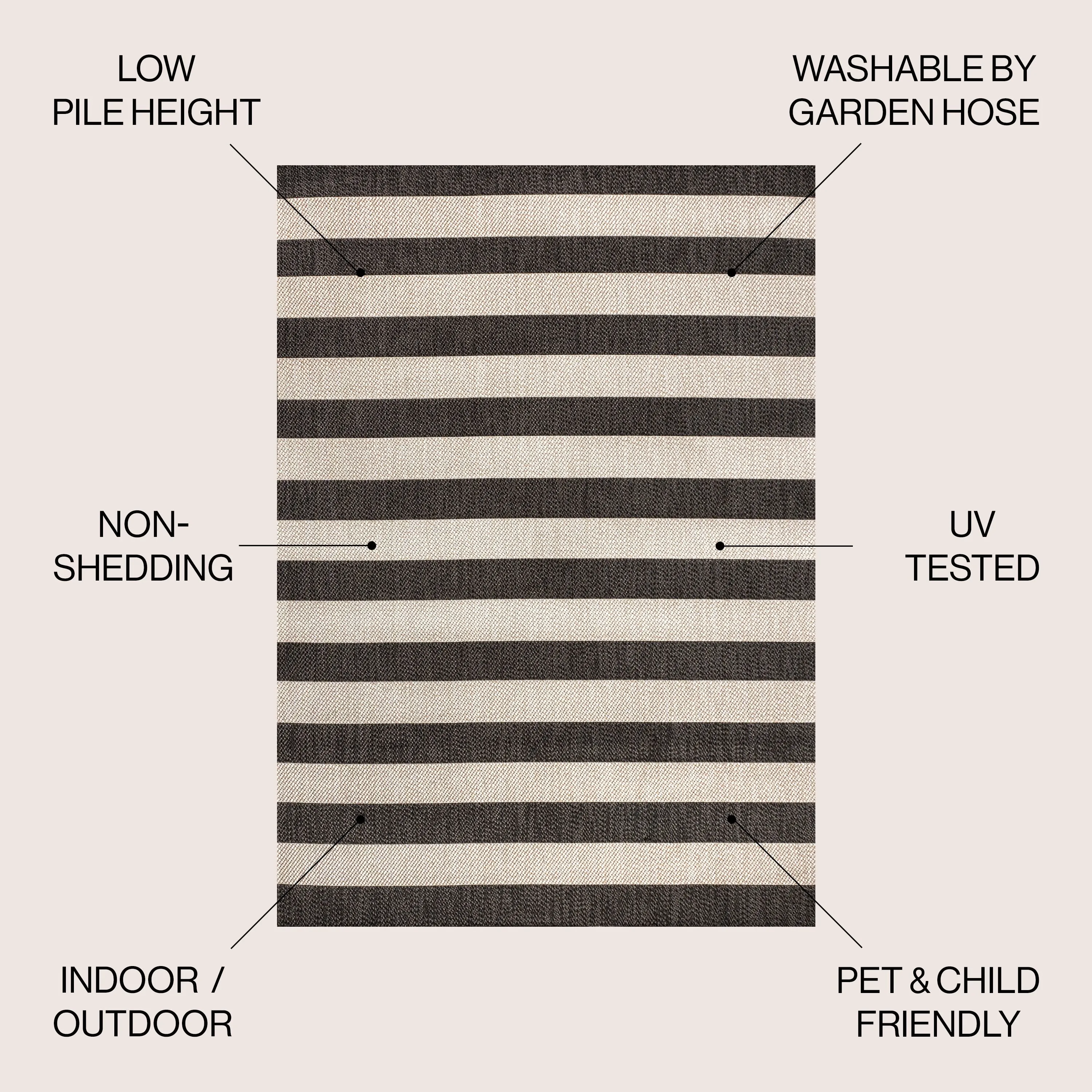 JONATHAN Y Vinales Two-Tone Wide Stripe Indoor/Outdoor Area Rug