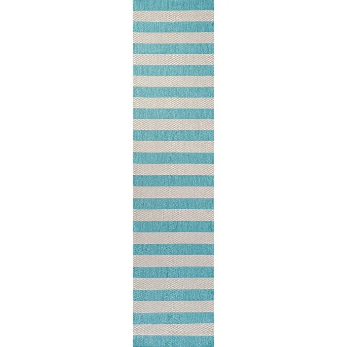 JONATHAN Y Vinales Two-Tone Wide Stripe Indoor/Outdoor Area Rug