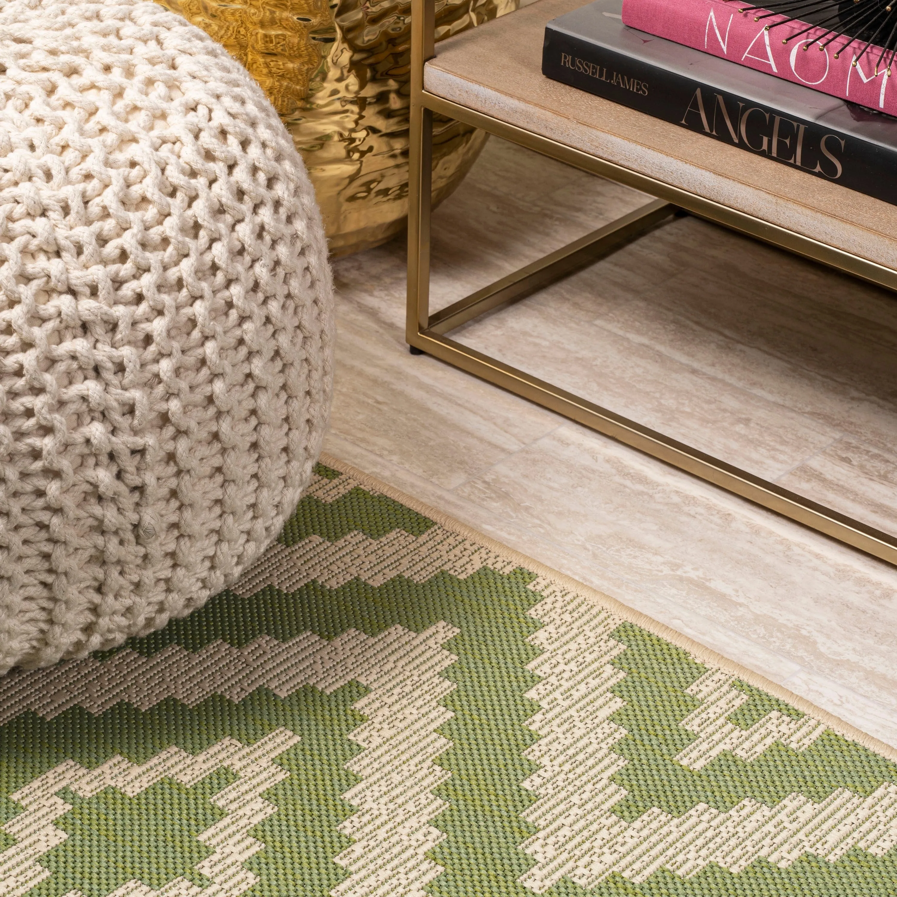 JONATHAN Y Vine Diamond Tribal Indoor/Outdoor Area Rug