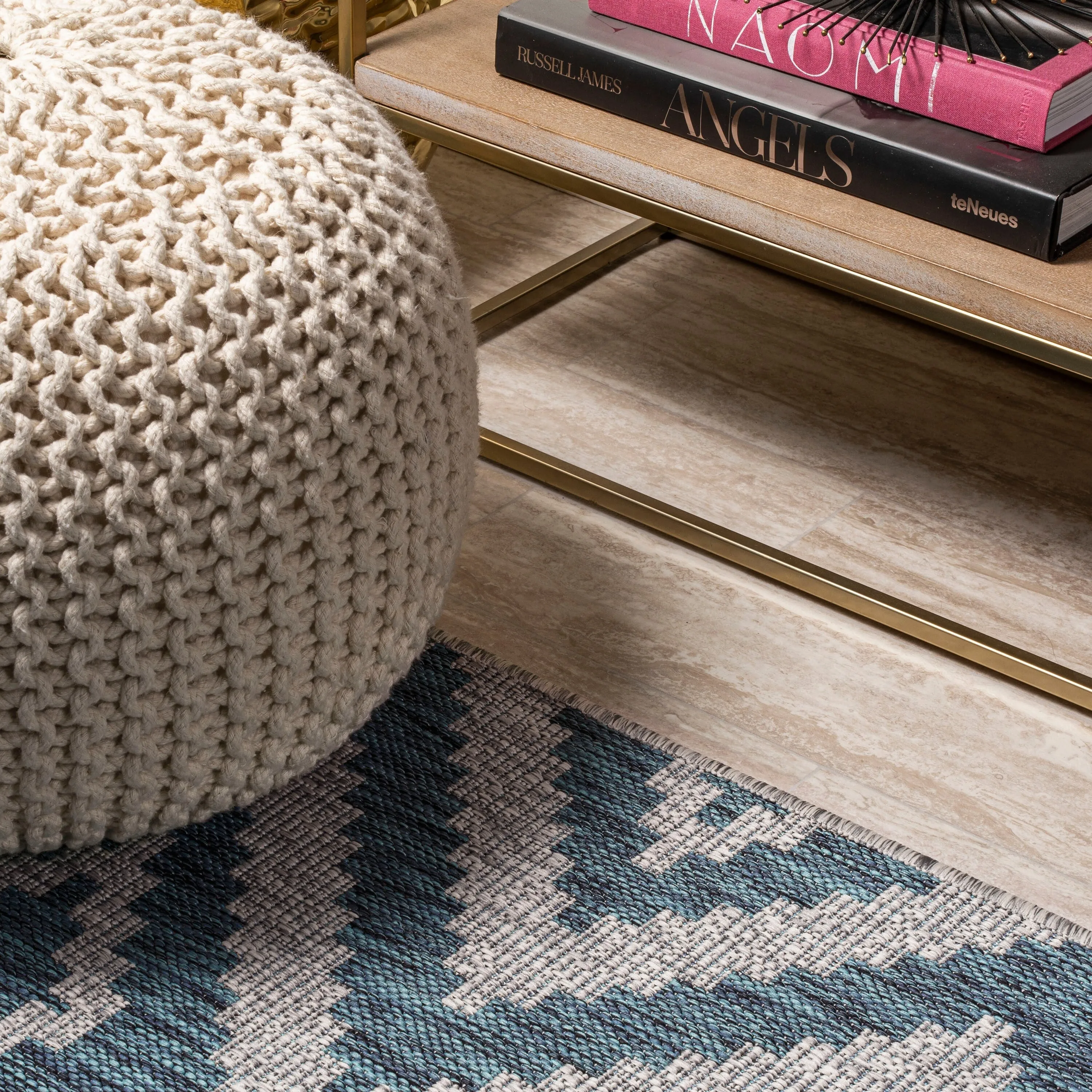 JONATHAN Y Vine Diamond Tribal Indoor/Outdoor Area Rug