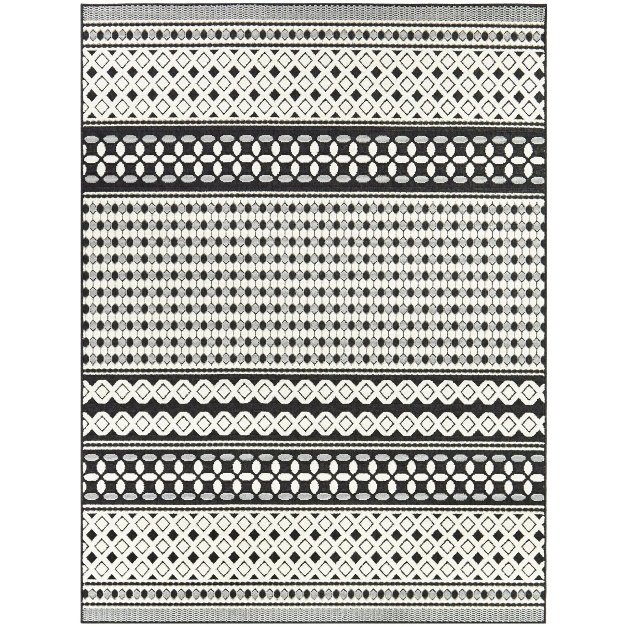 Julius Transitional Stripe Indoor/Outdoor Area Rug