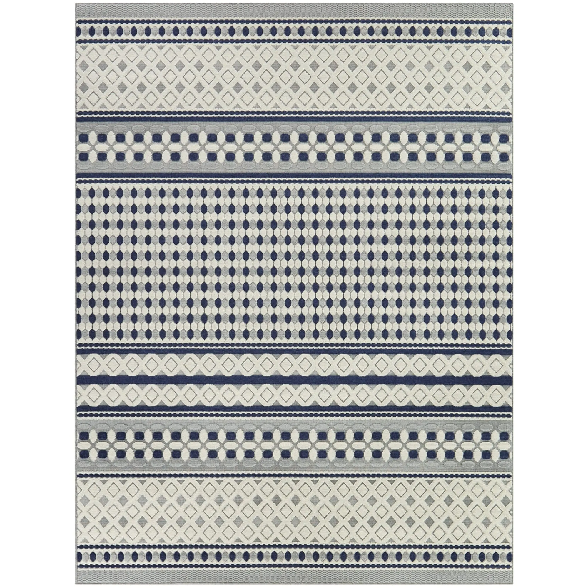 Julius Transitional Stripe Indoor/Outdoor Area Rug