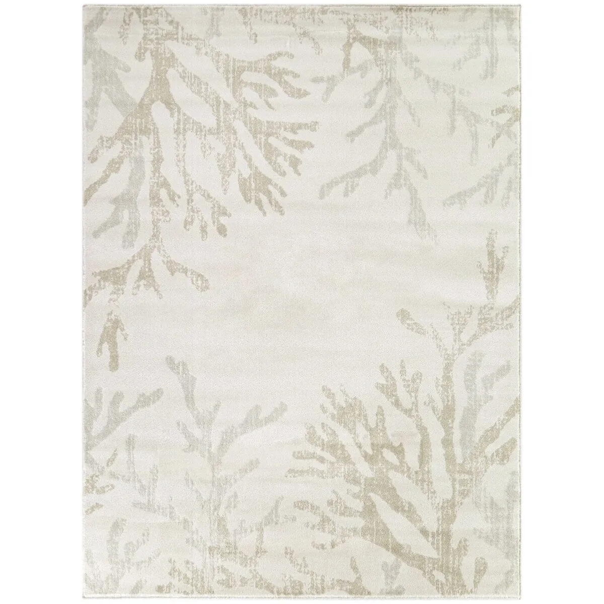 Kell Coastal Coral Print Area Rug
