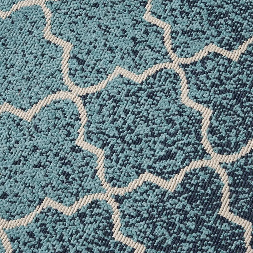 Laguna Outdoor Ombre Area Rug. Blue and Ivory by Christopher Knight Home