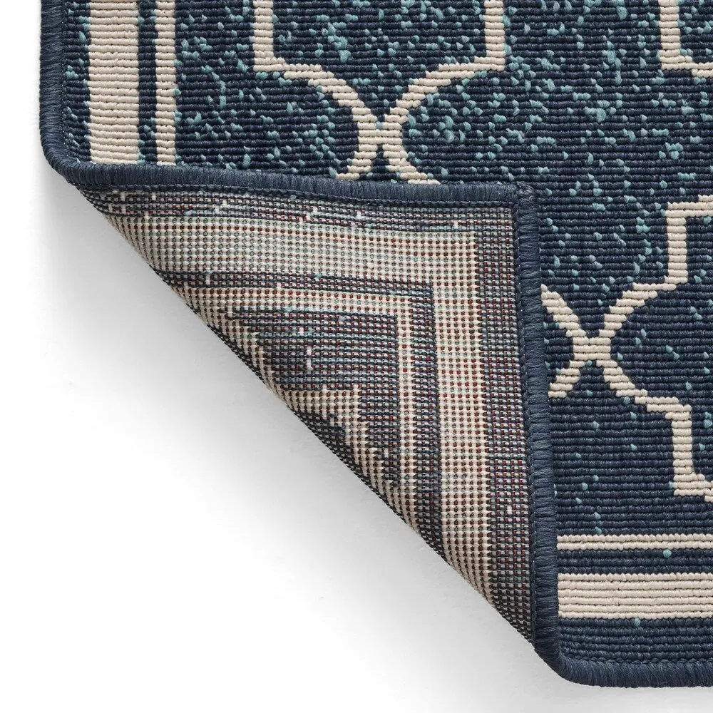 Laguna Outdoor Ombre Area Rug. Blue and Ivory by Christopher Knight Home