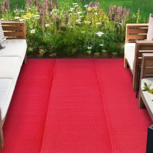 Lalune Beach Solid Color Indoor Outdoor Polypropylene Area Rug