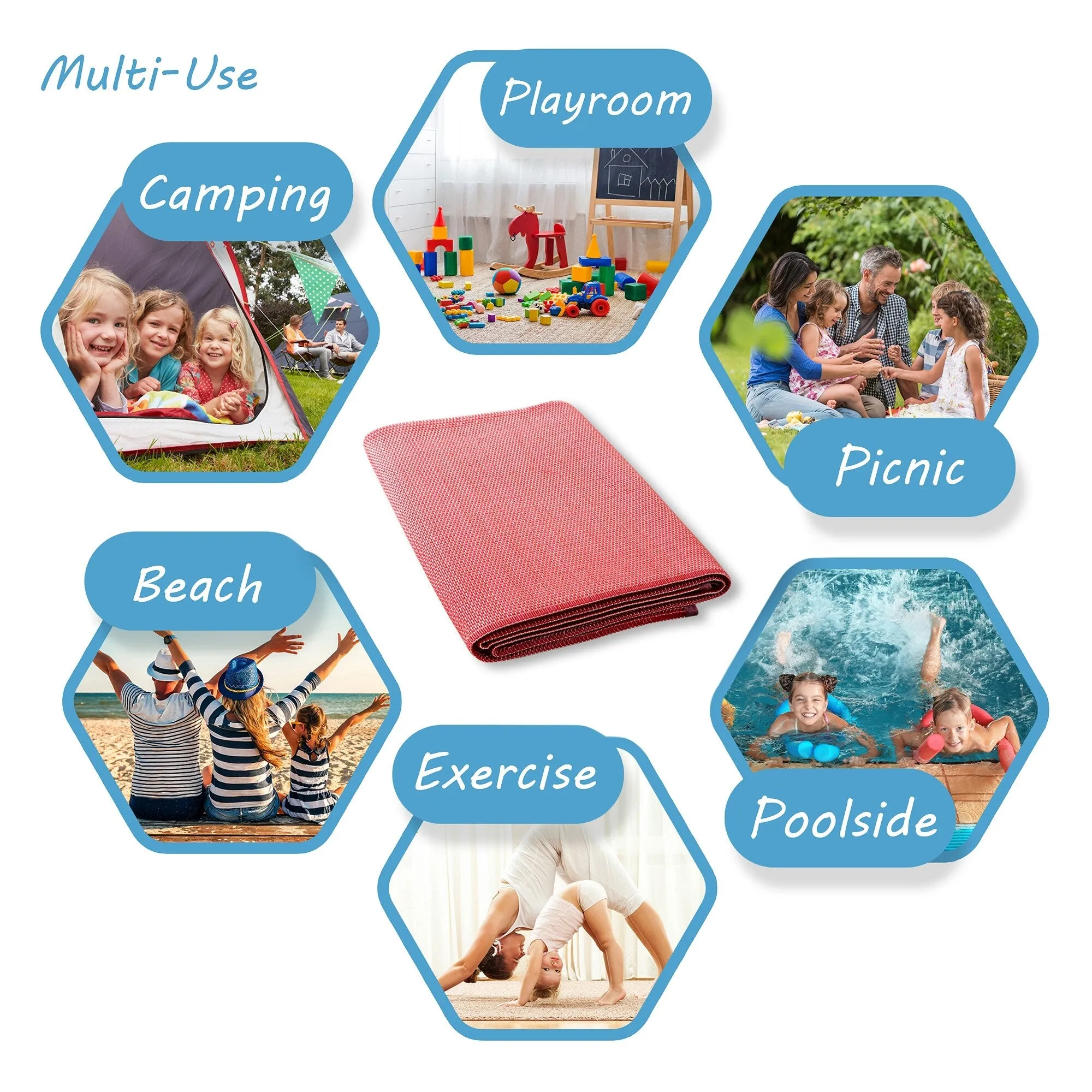Lalune Beach Solid Color Indoor Outdoor Polypropylene Area Rug