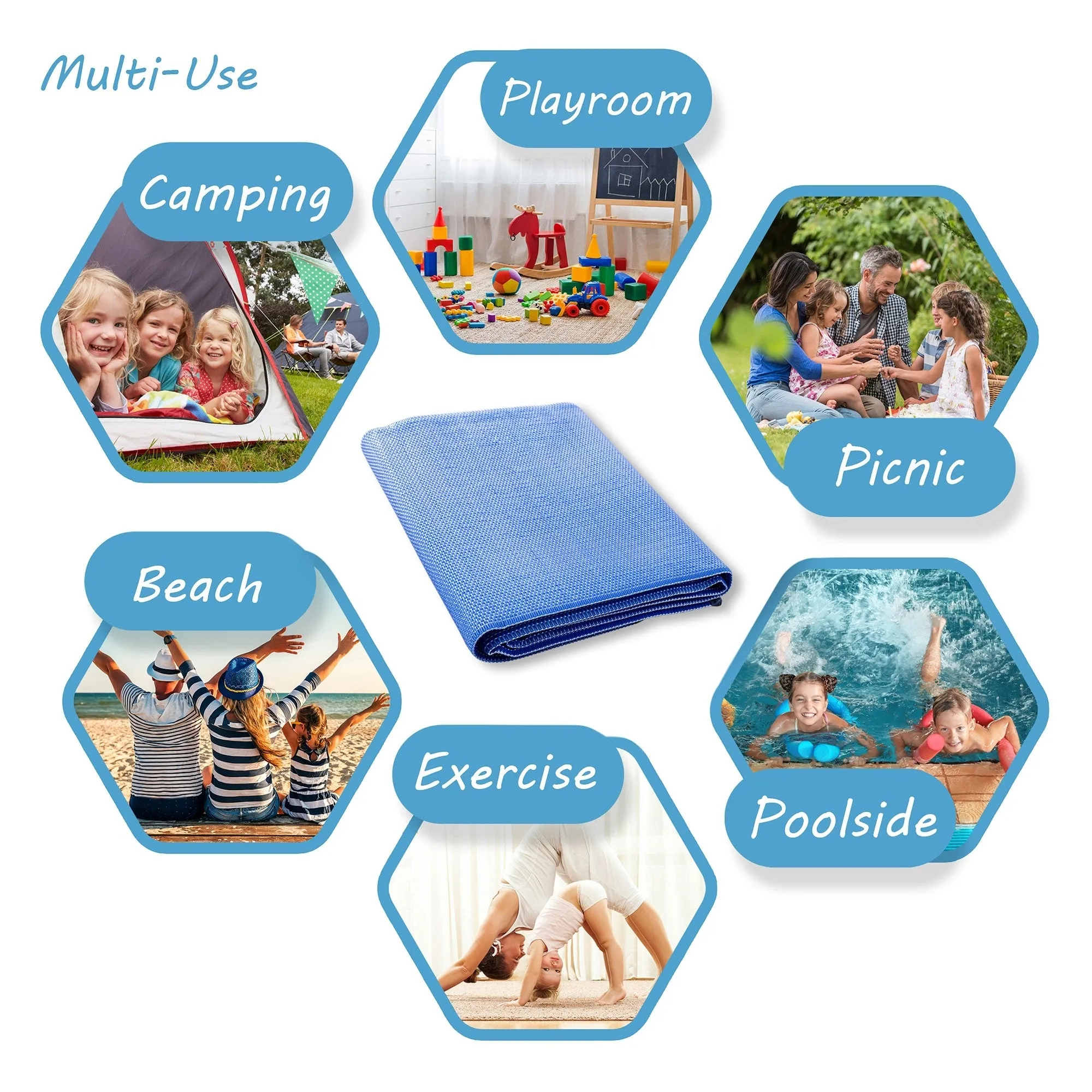 Lalune Beach Solid Color Indoor Outdoor Polypropylene Area Rug