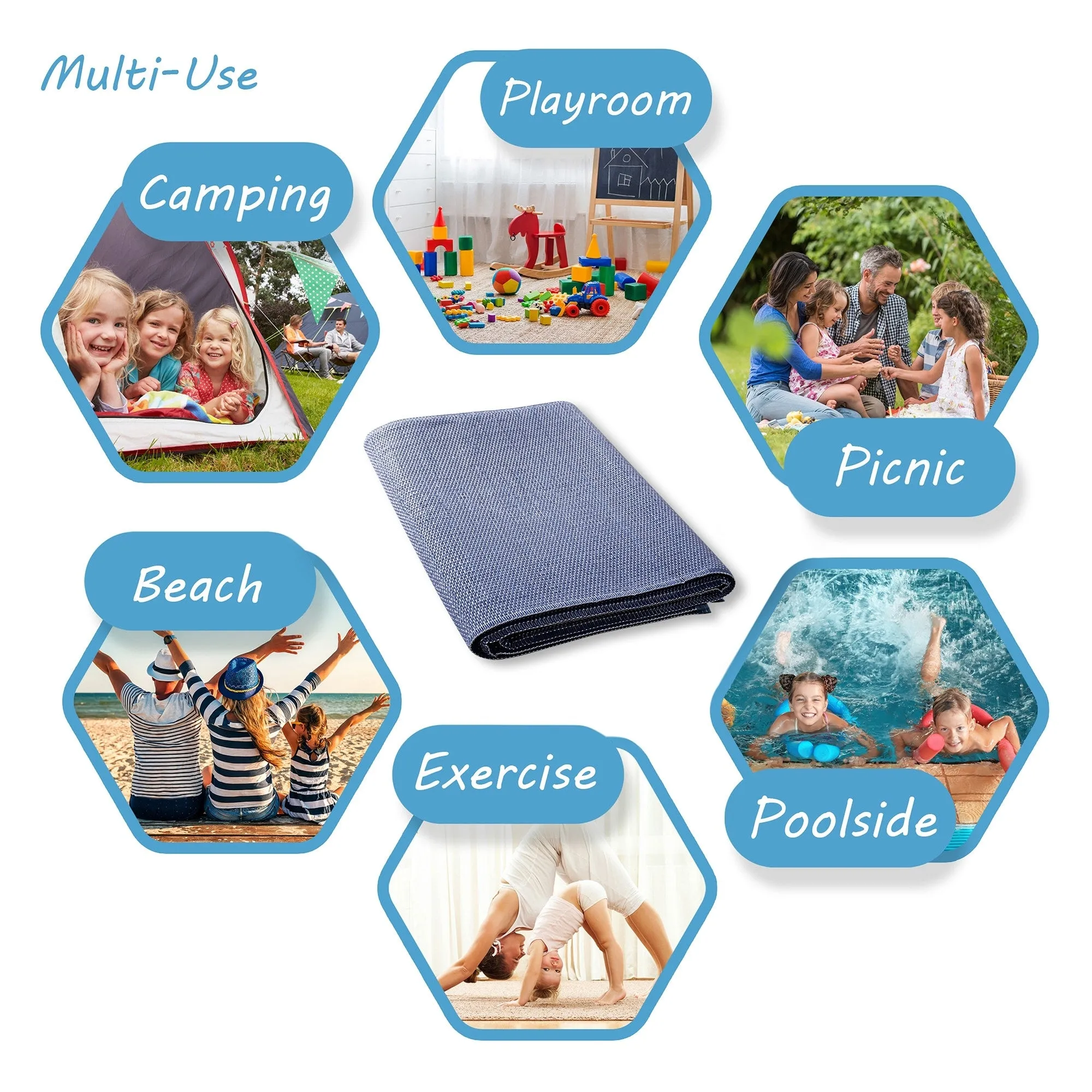 Lalune Beach Solid Color Indoor Outdoor Polypropylene Area Rug