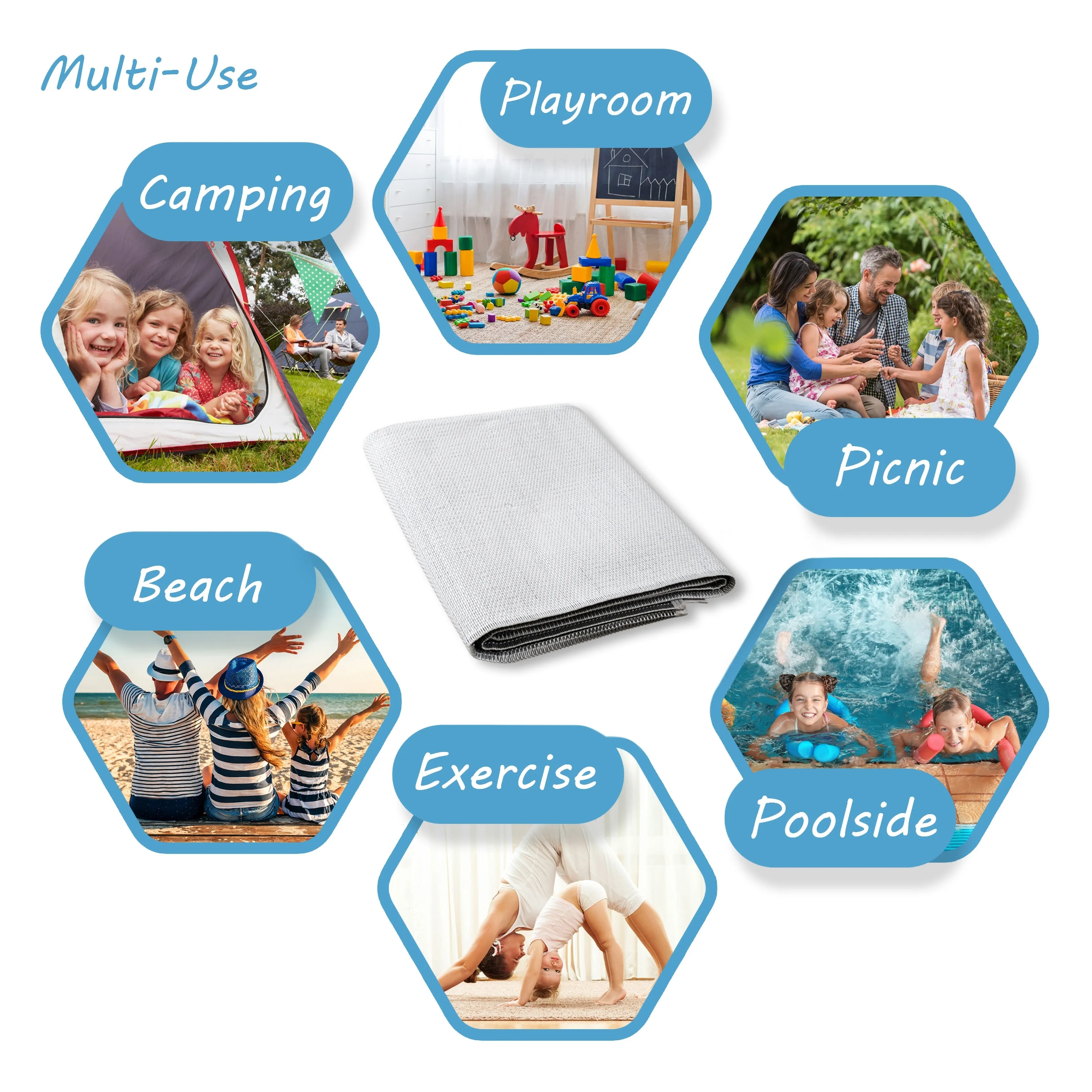 Lalune Beach Solid Color Indoor Outdoor Polypropylene Area Rug