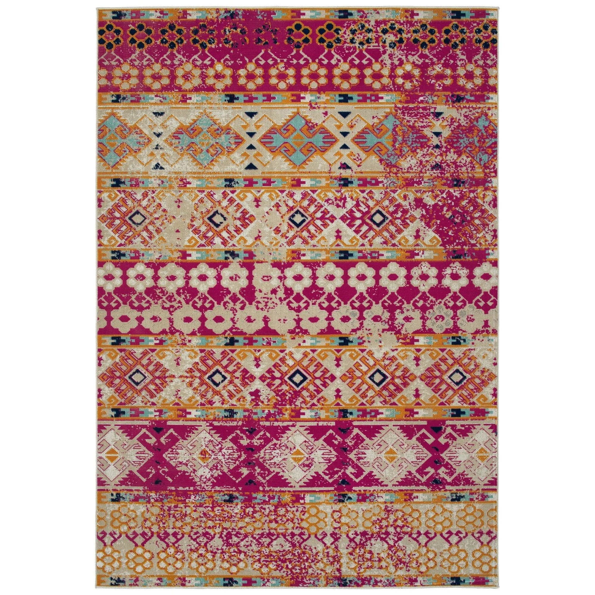 Legata Collection Pink Machine-Made Indoor/OutdoorArea Rug